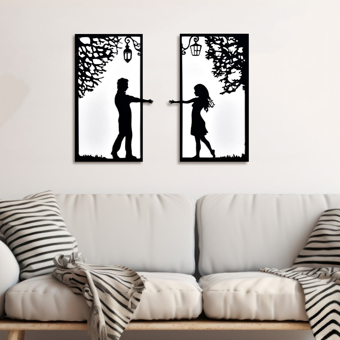 Set of 2 3D Couple Acrylic Art