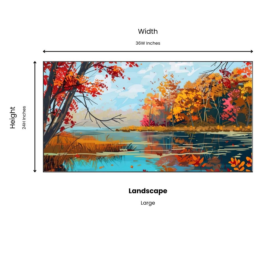 Autumn Forest Lake Art