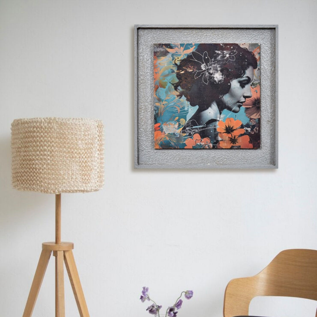 Textured 3D Modern Woman Art