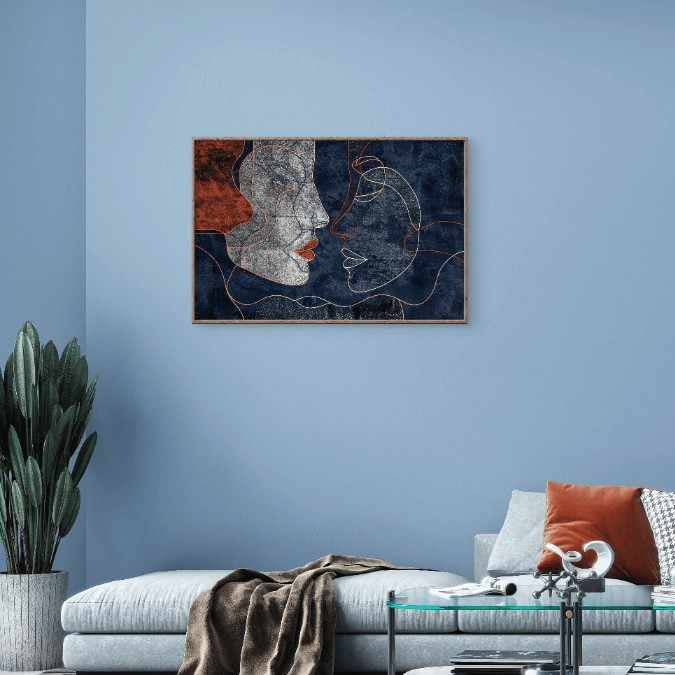 Modern Art abstract Couple Luxury Painting on Canvas