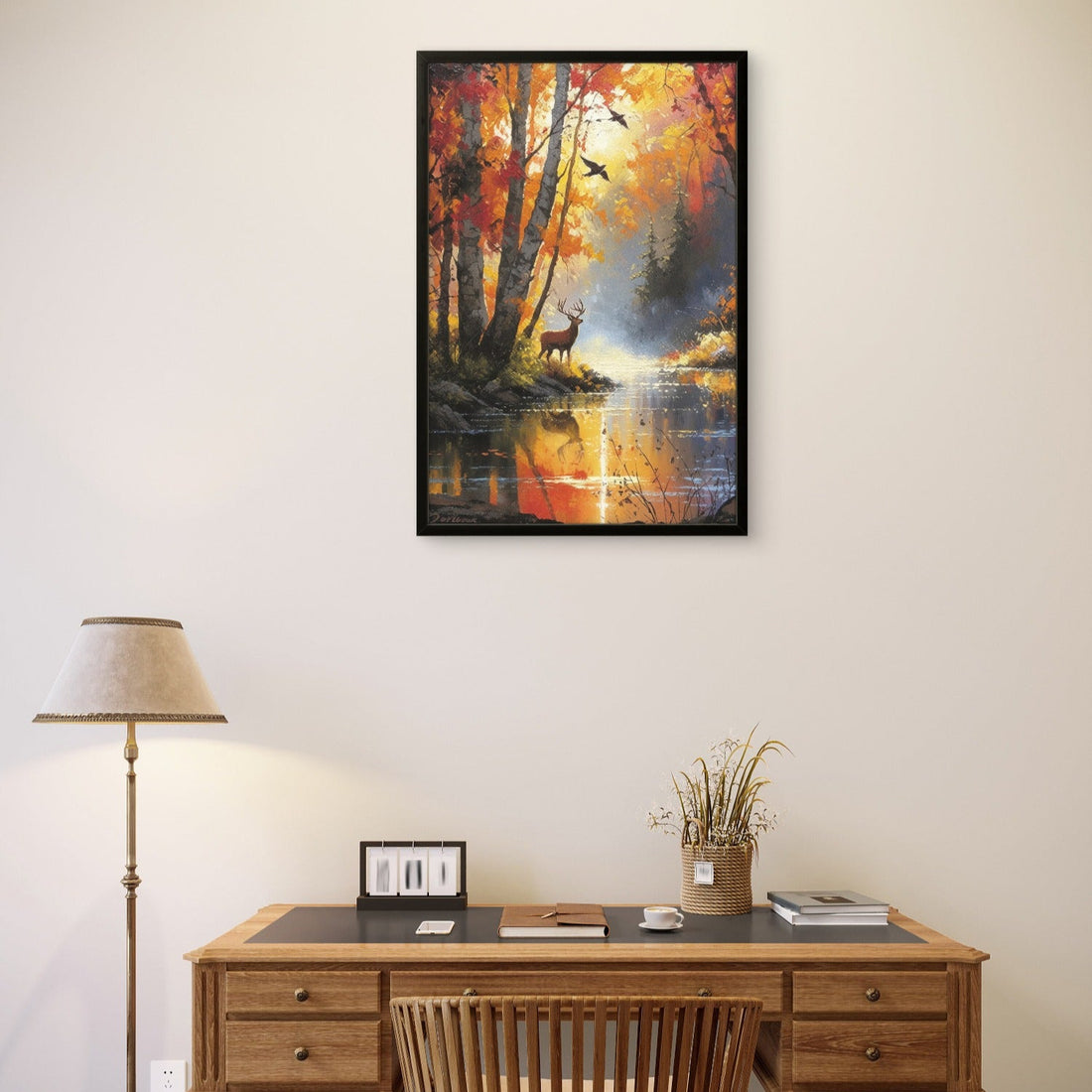 Digital Art Riverside Deer - Frugal Carts