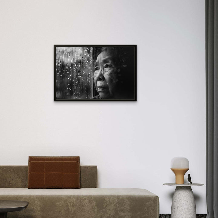 Old Women Rainy Path