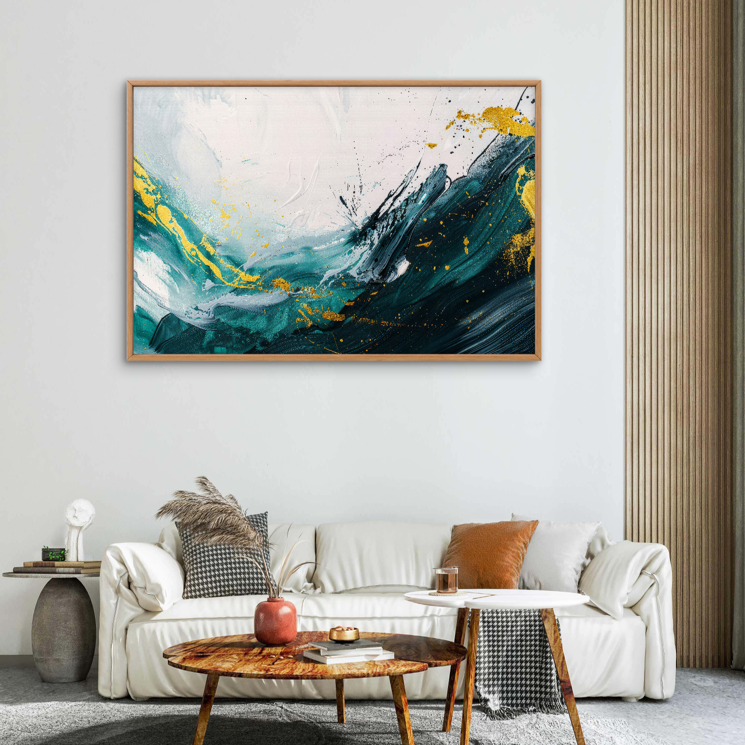 Green and White Splash Art