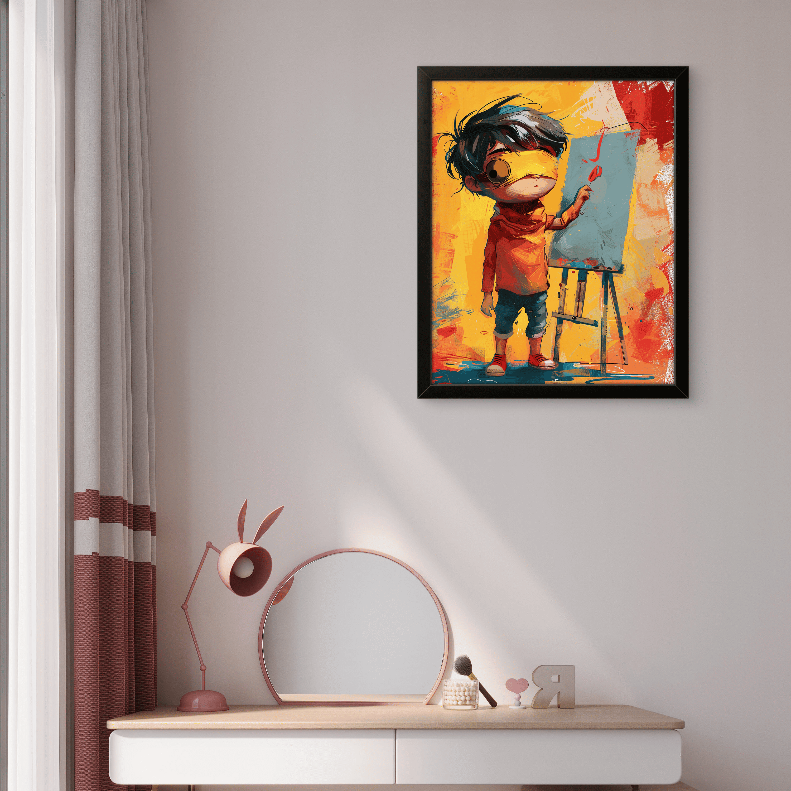 Blindfold Boy Artist - Frugal Carts