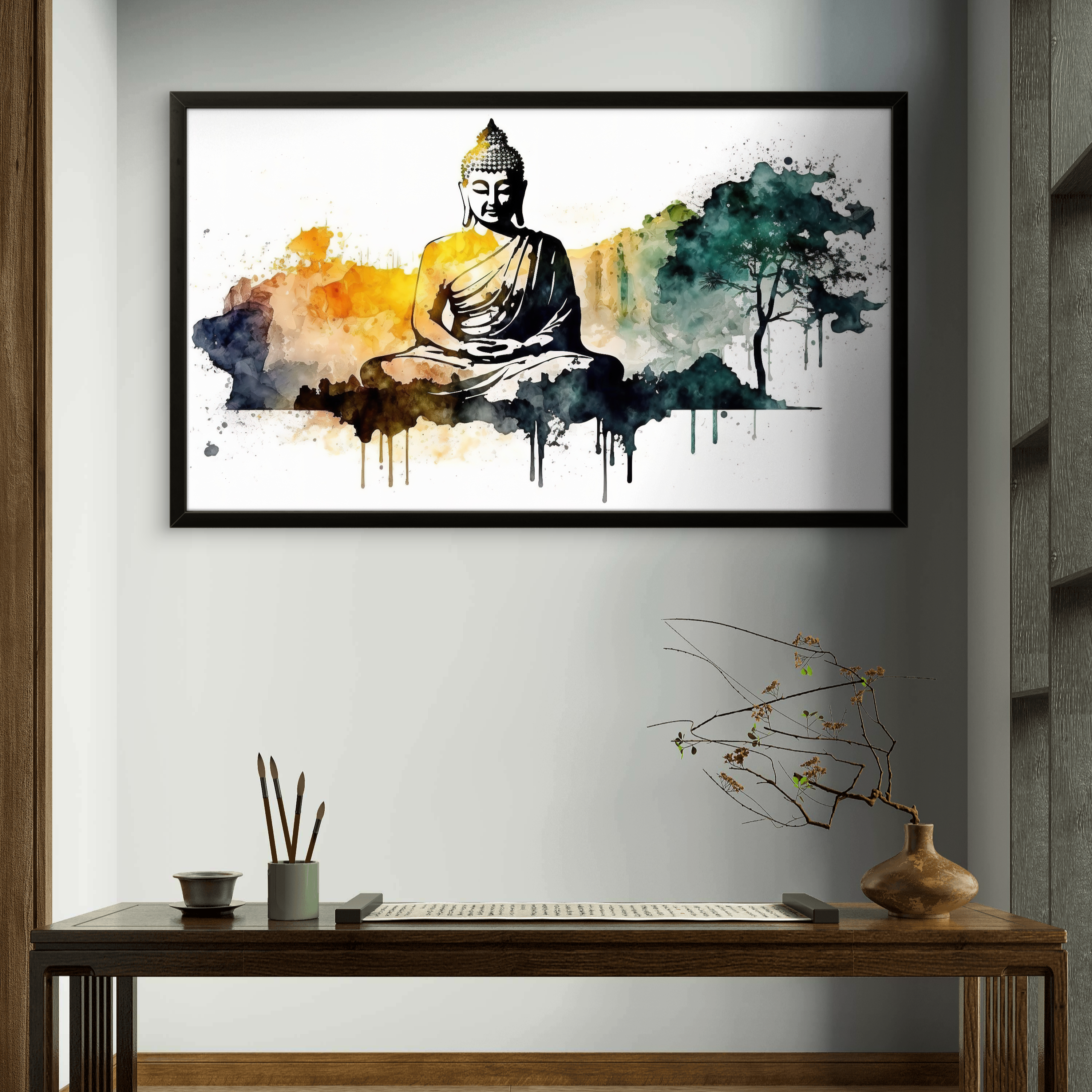 Gautam Buddha 3D Peace on Canvas