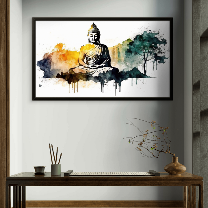 Gautam Buddha 3D Peace on Canvas