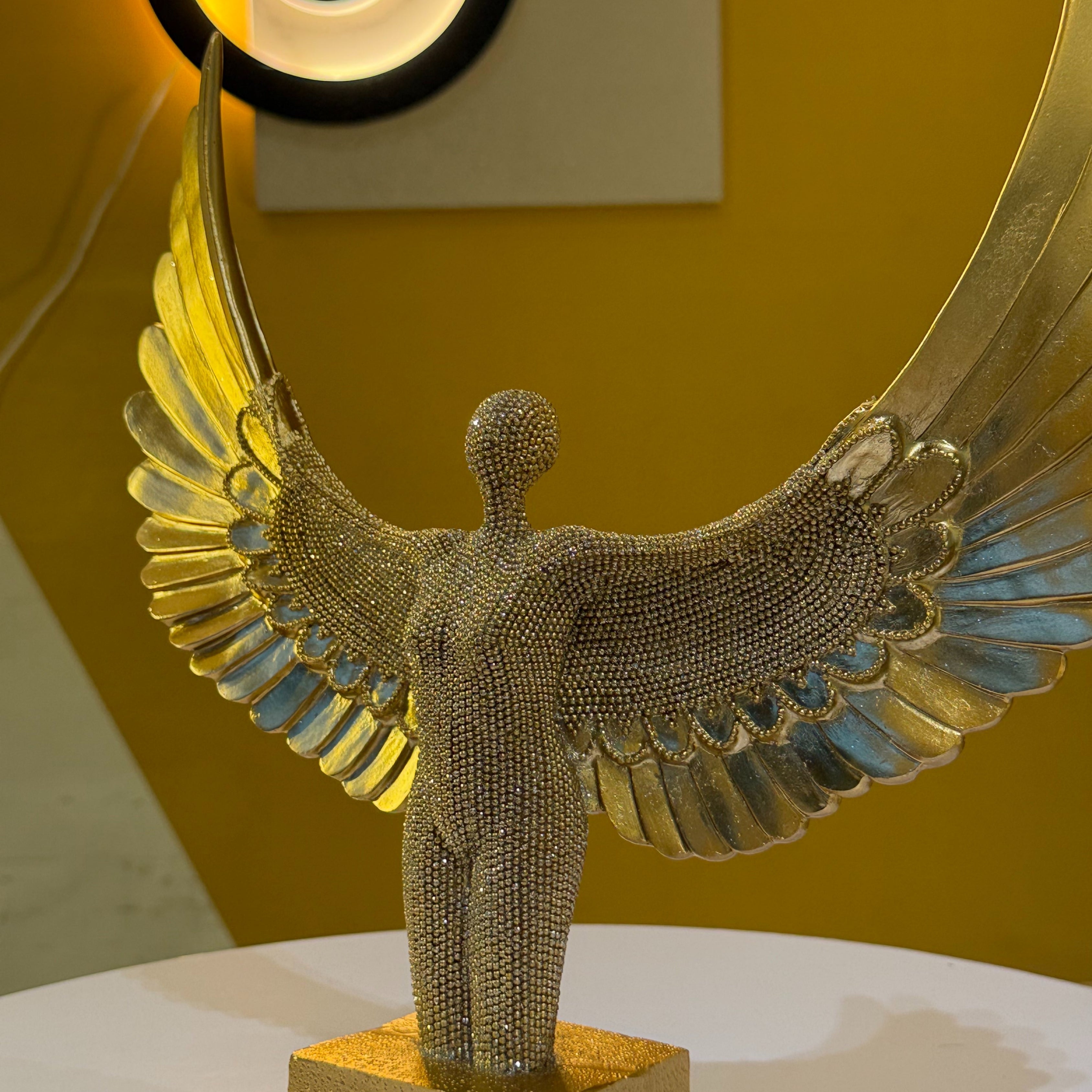 Golden Angel Wings Sculpture