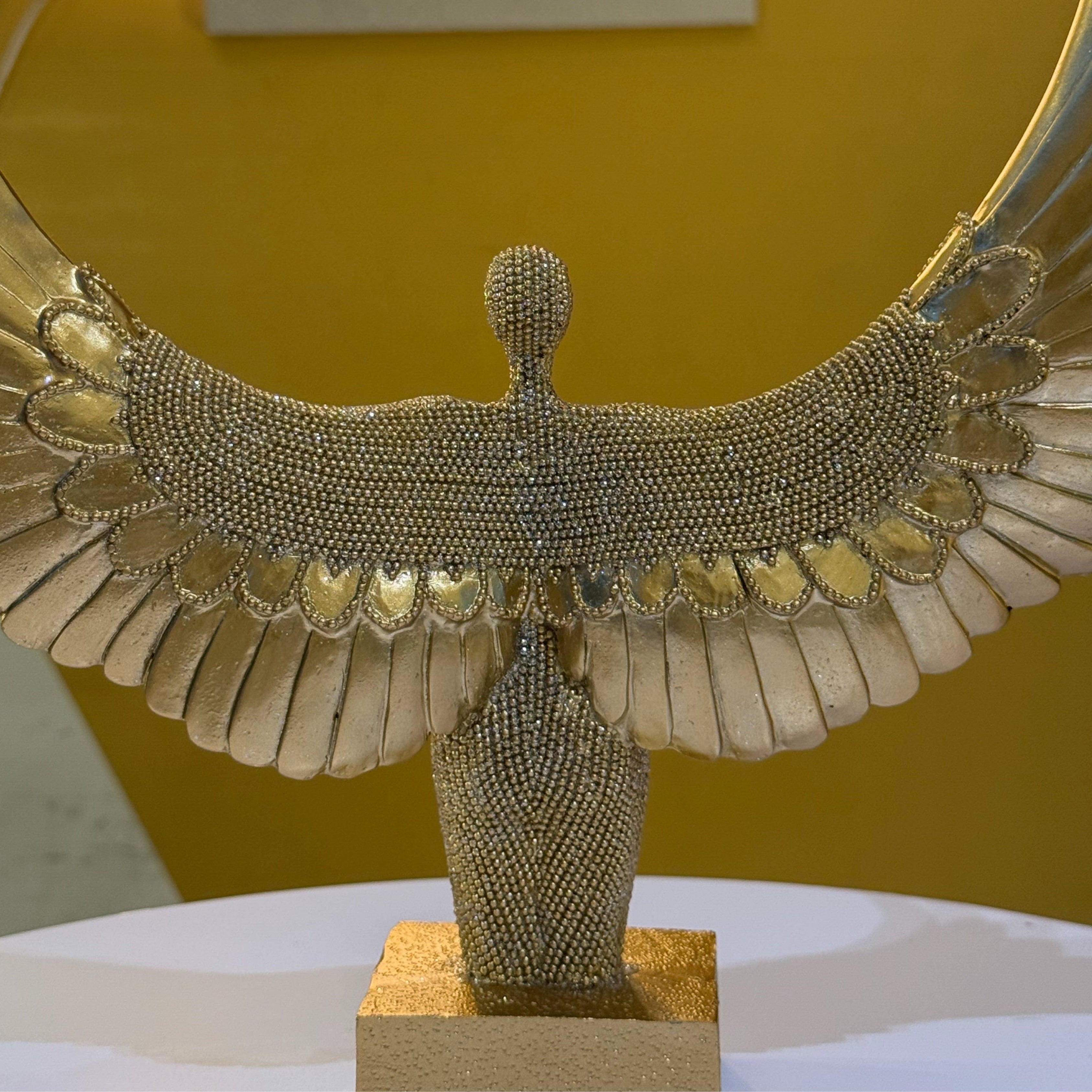 Golden Angel Wings Sculpture