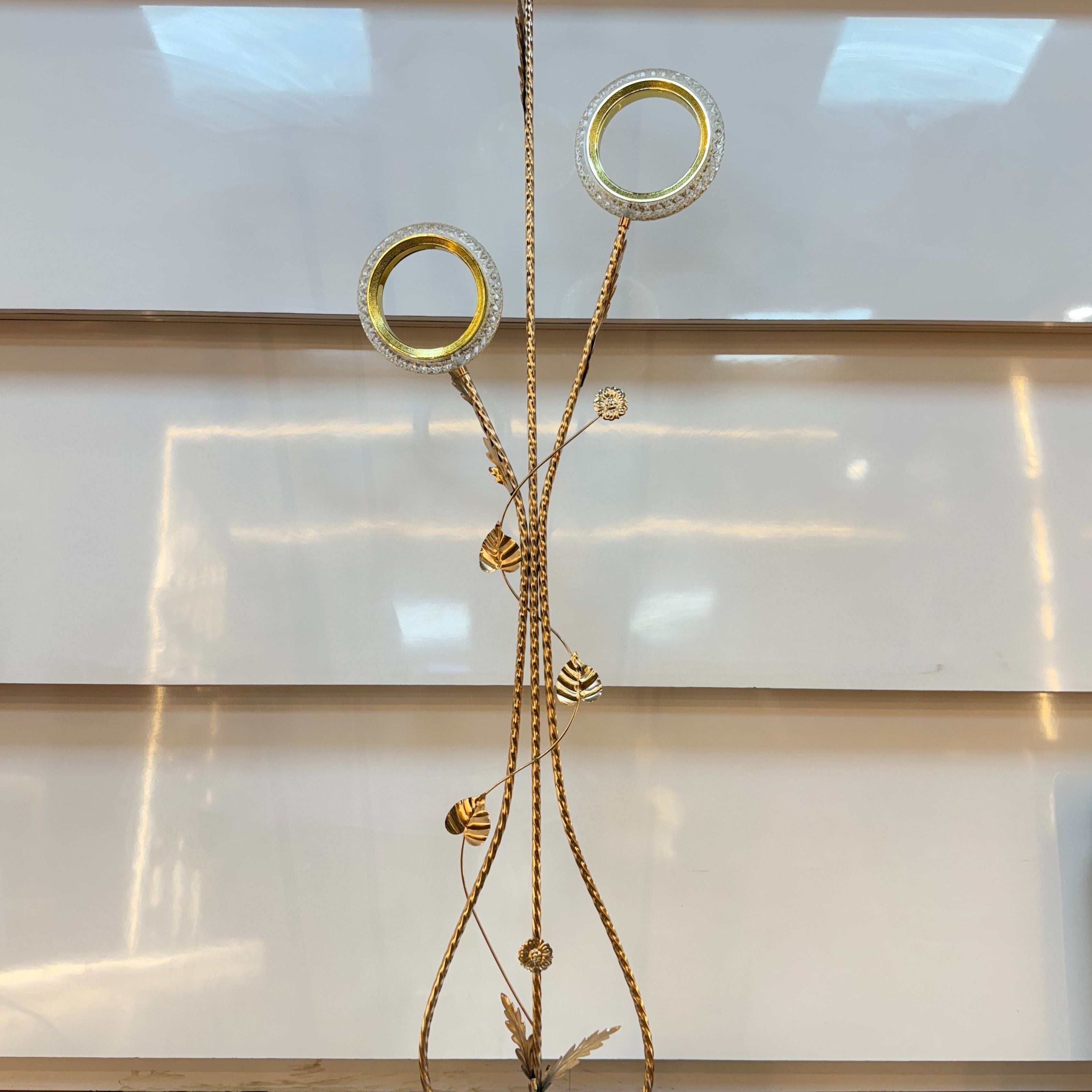 Aura Rings Gold Floor Lamp