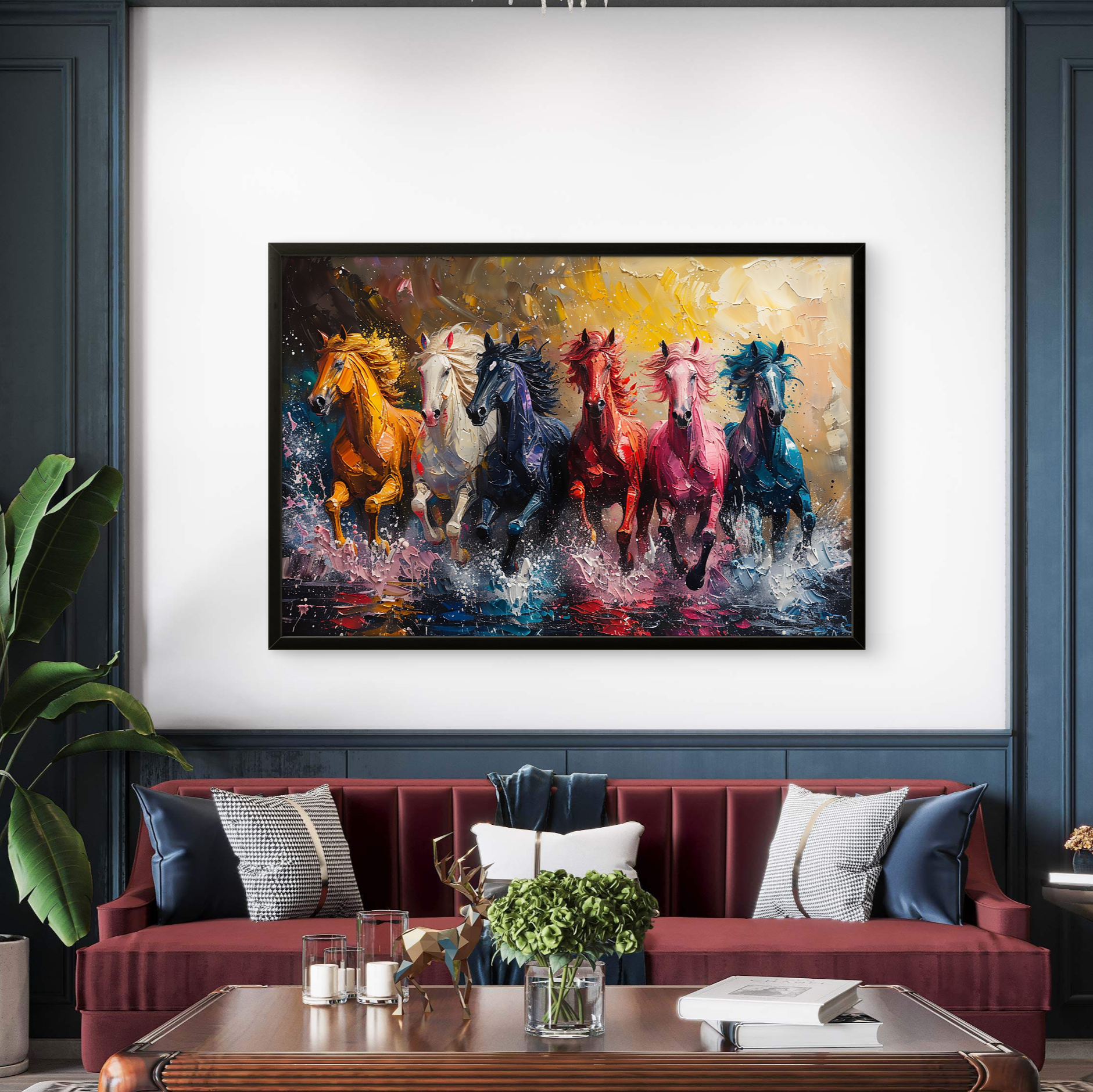 Running Rainbow Horses