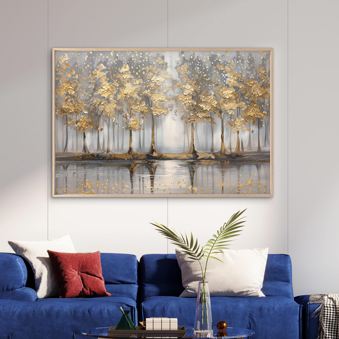 Lake side Trees Abstract