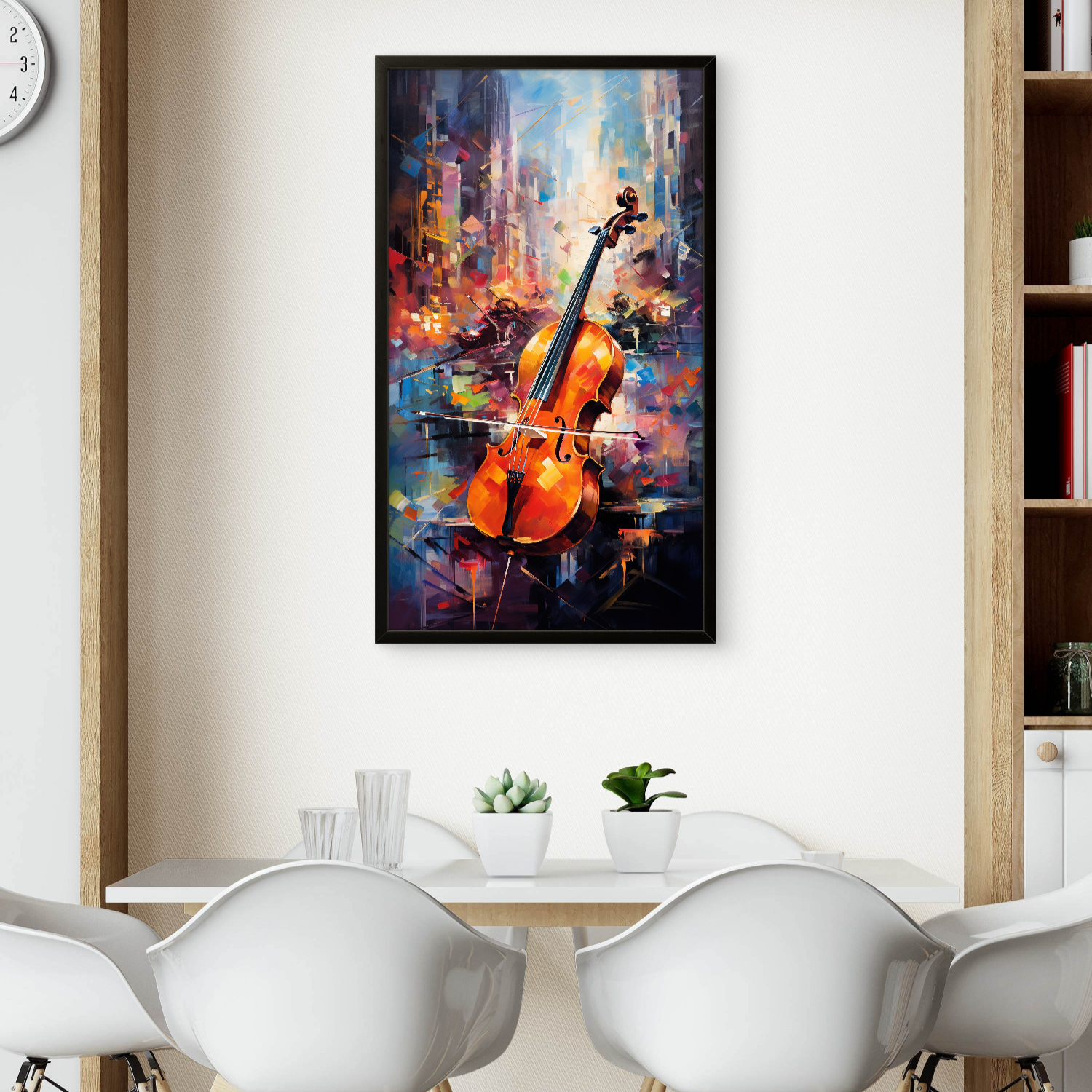 Black Background with Cello Portrait