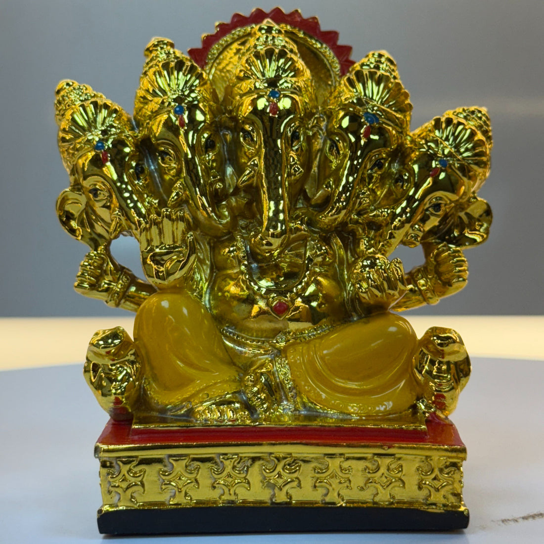 Golden  Panch Mukhi Ganesha