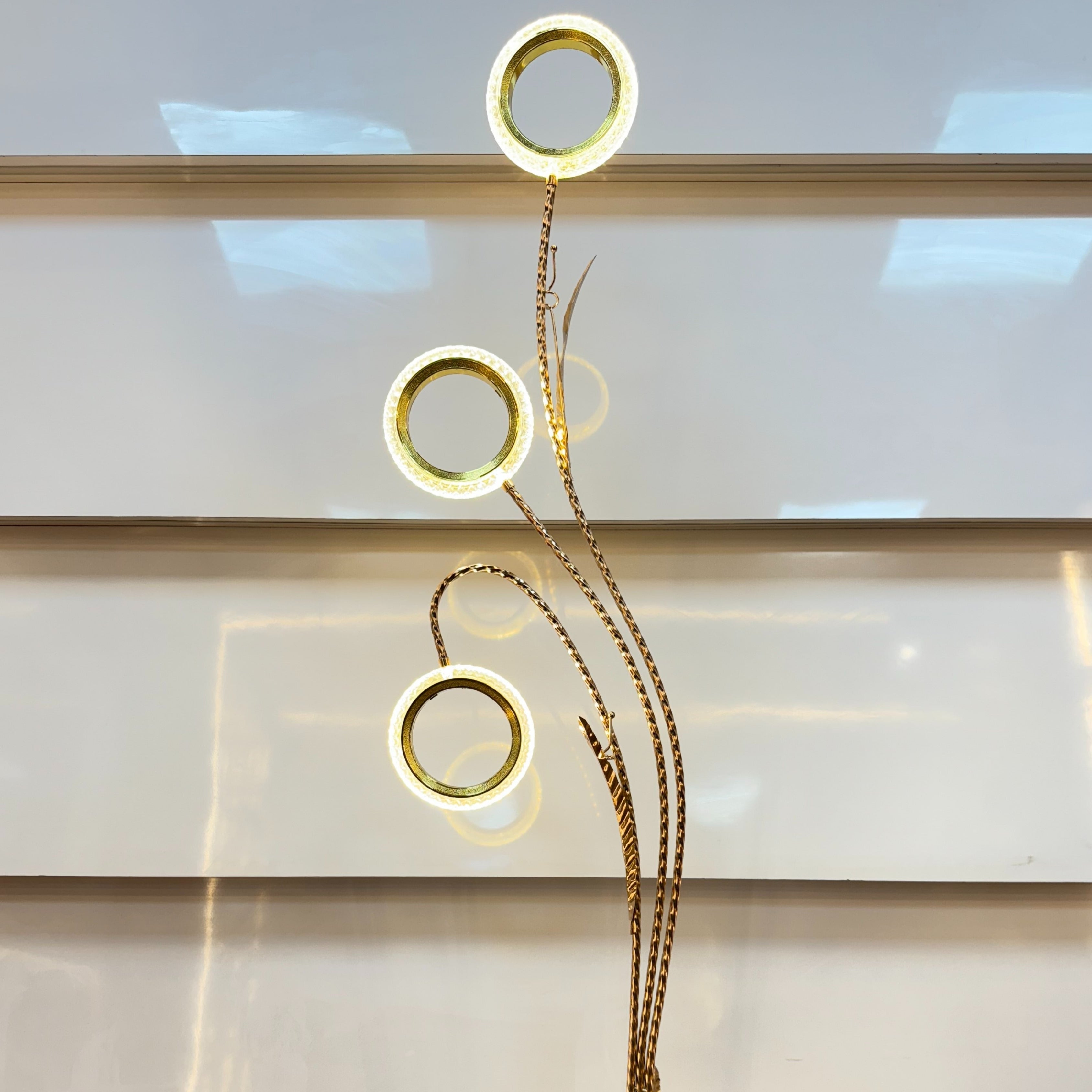 Luxe Ring Crystal Floor Lamp