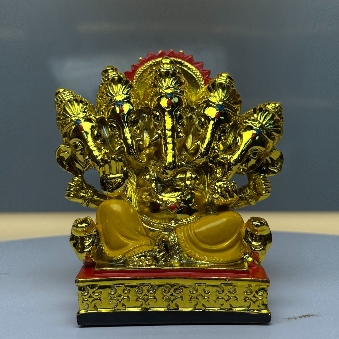 Golden  Panch Mukhi Ganesha