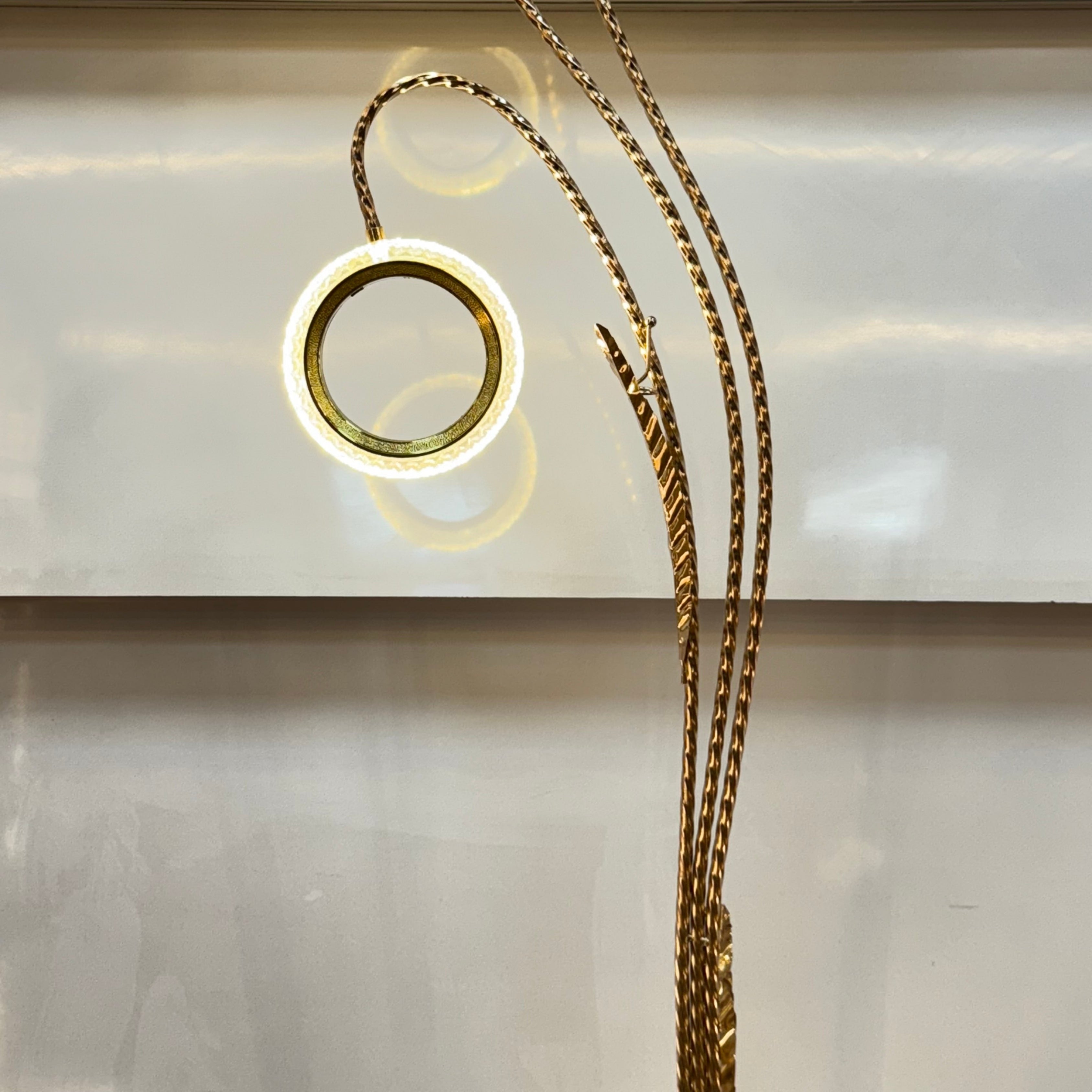 Luxe Ring Crystal Floor Lamp