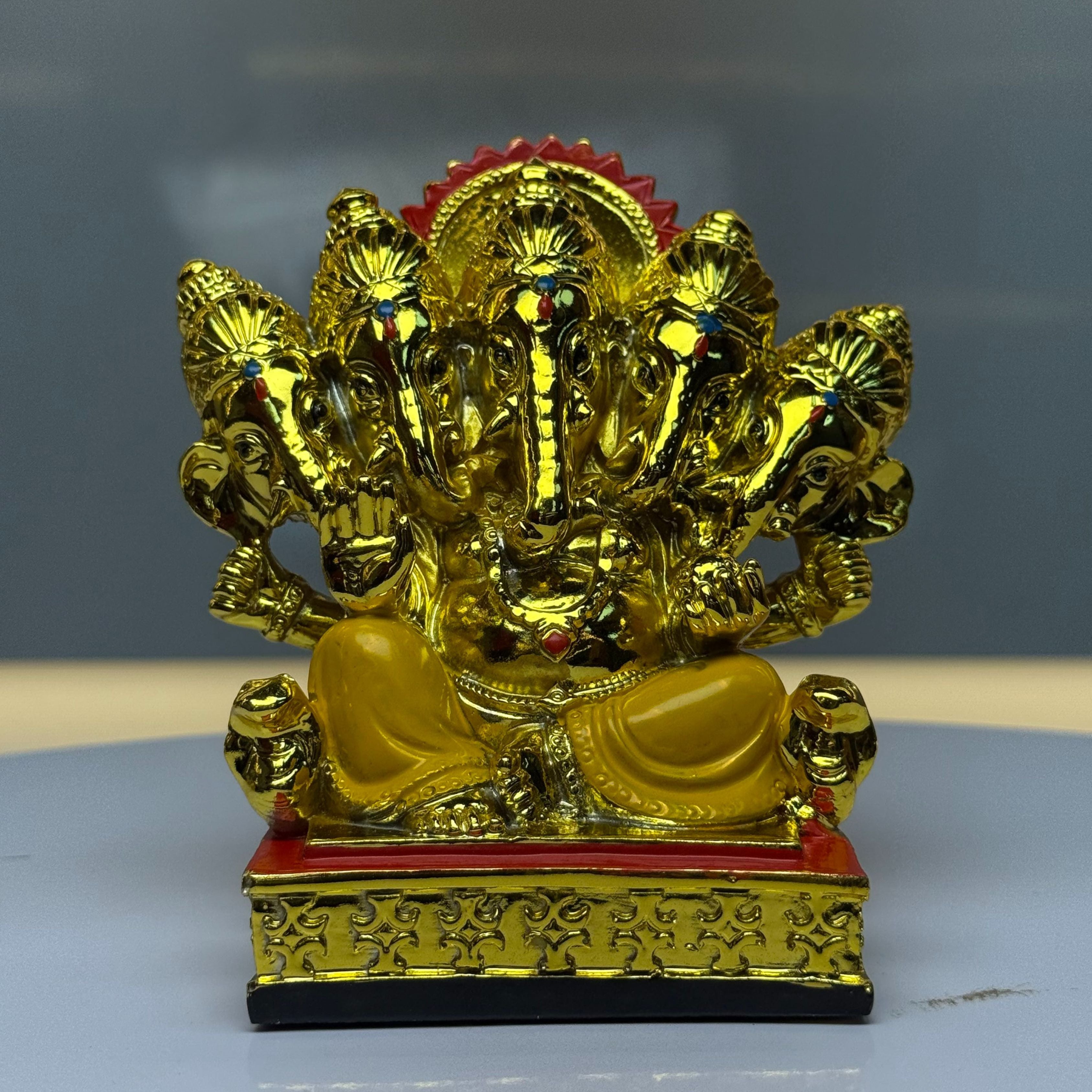 Golden  Panch Mukhi Ganesha