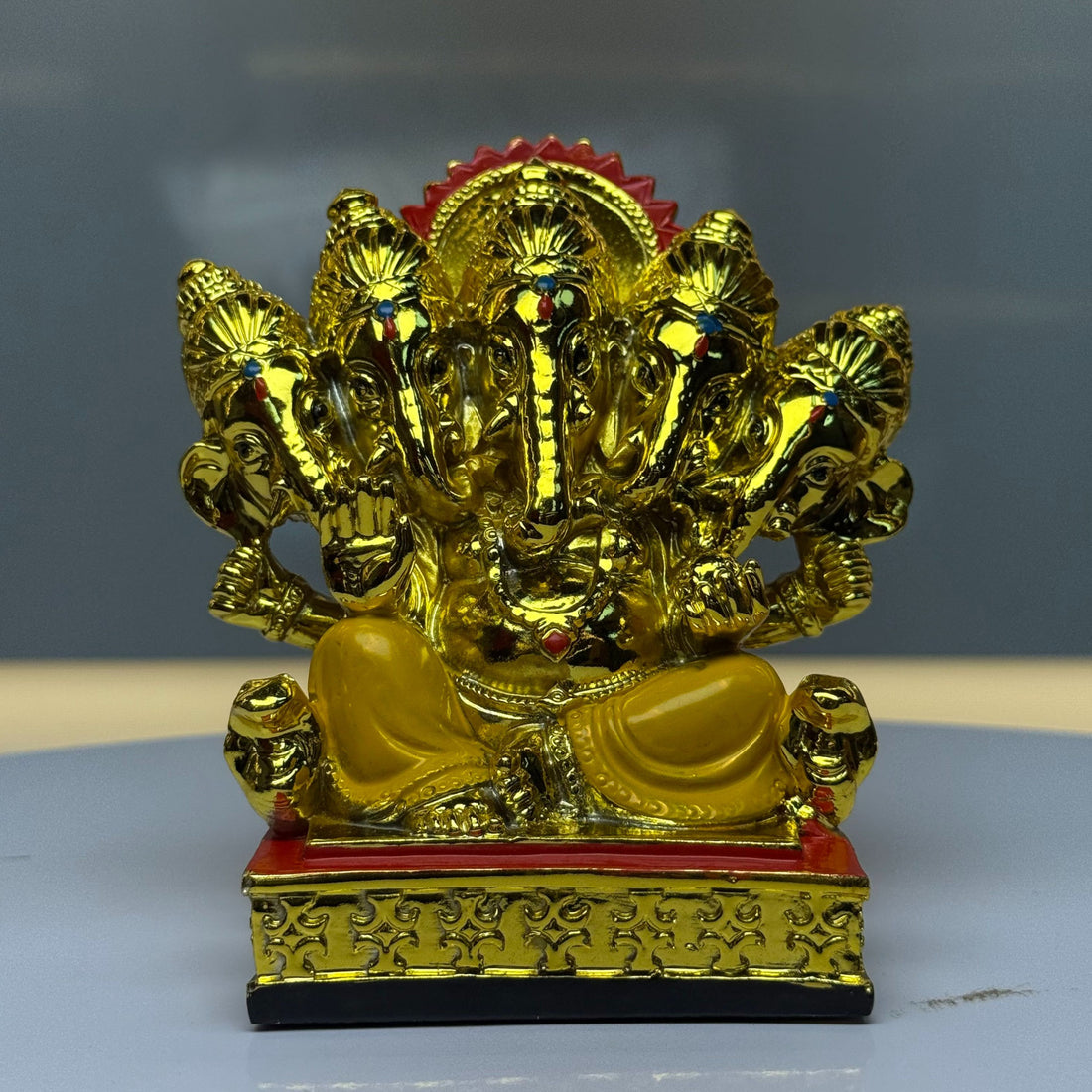 Golden  Panch Mukhi Ganesha