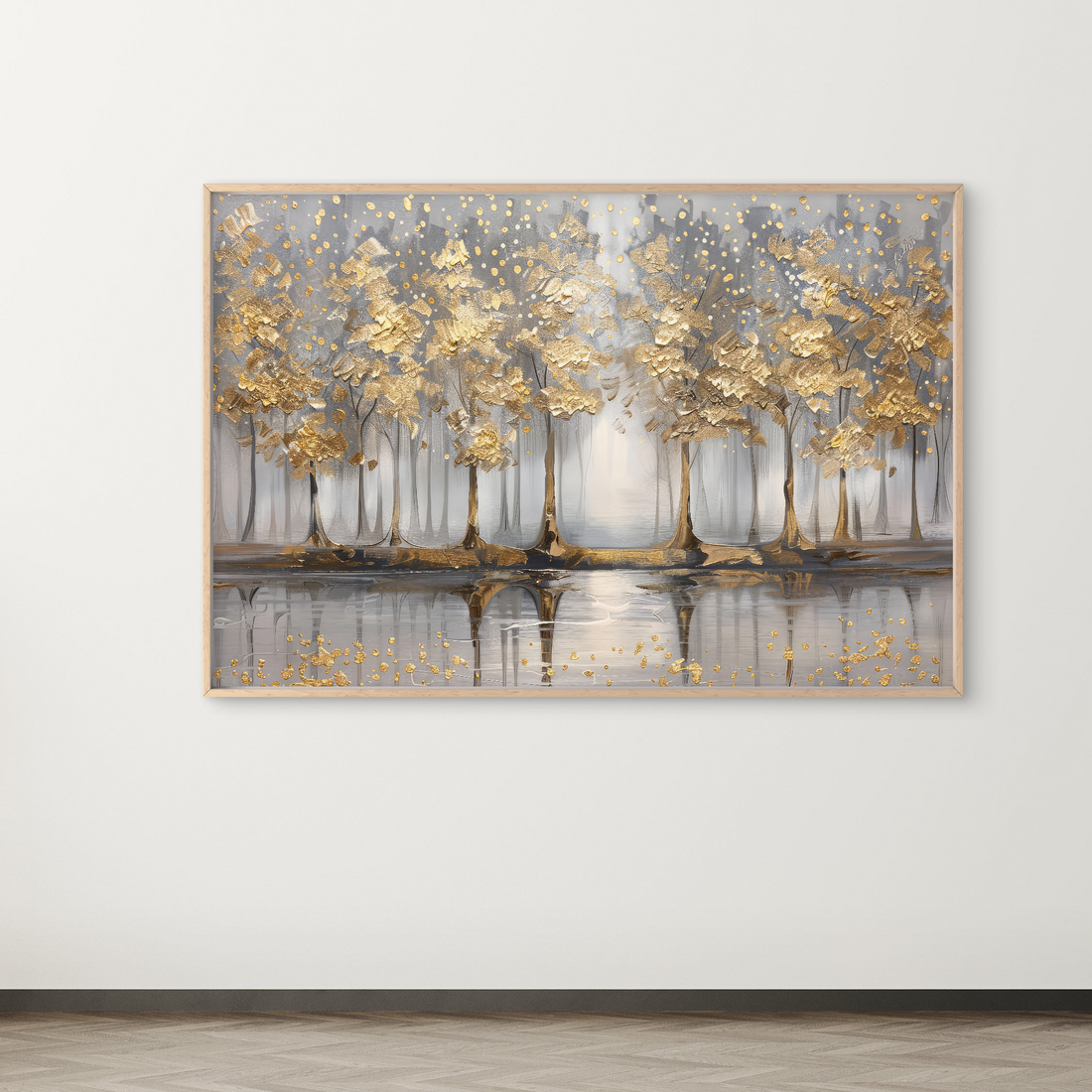 Lake side Trees Abstract