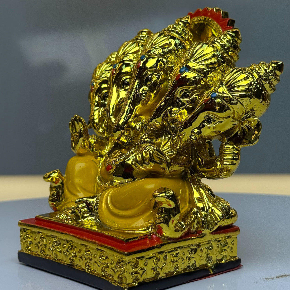 Golden  Panch Mukhi Ganesha