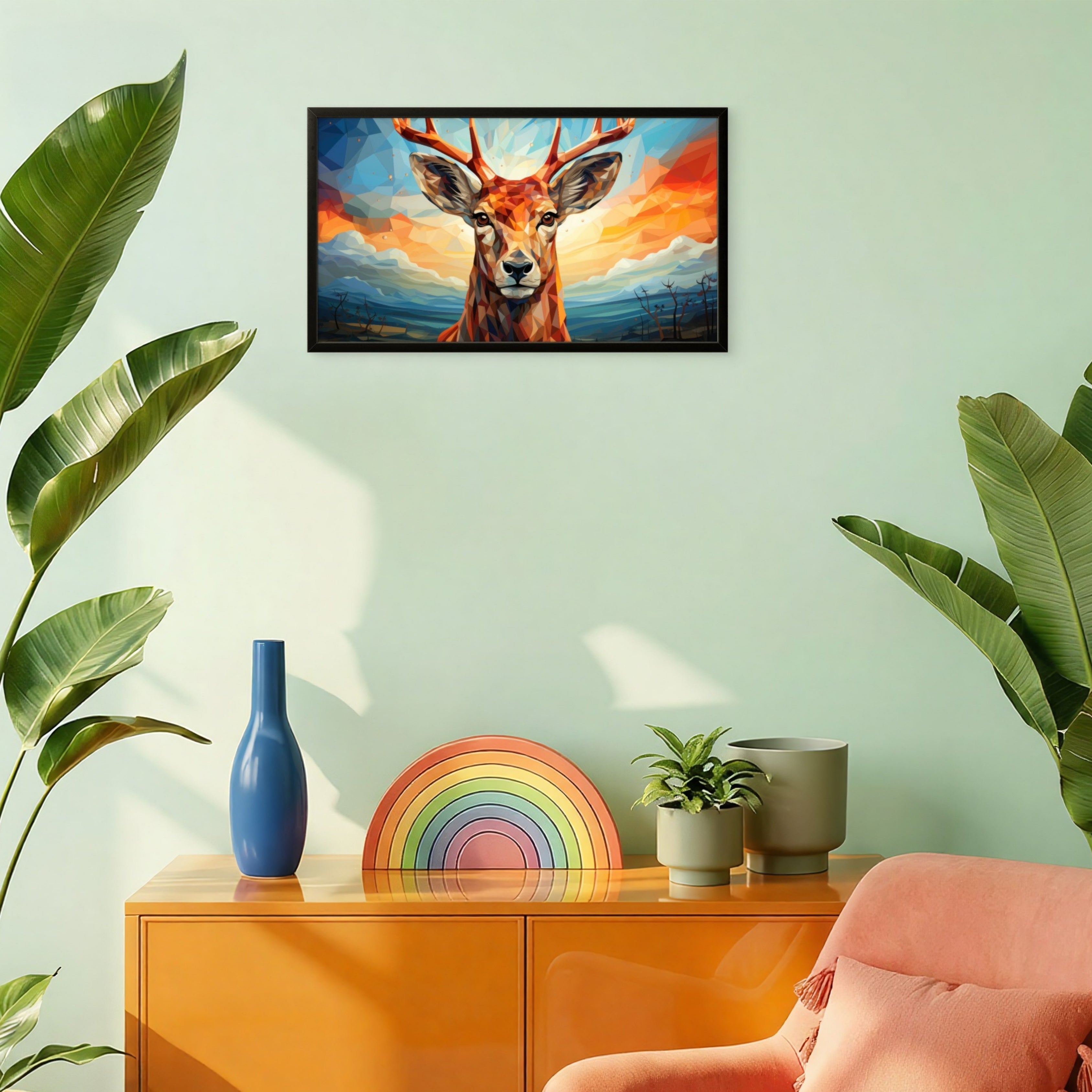 Sunset Stag Canvas