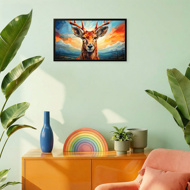 Sunset Stag Canvas