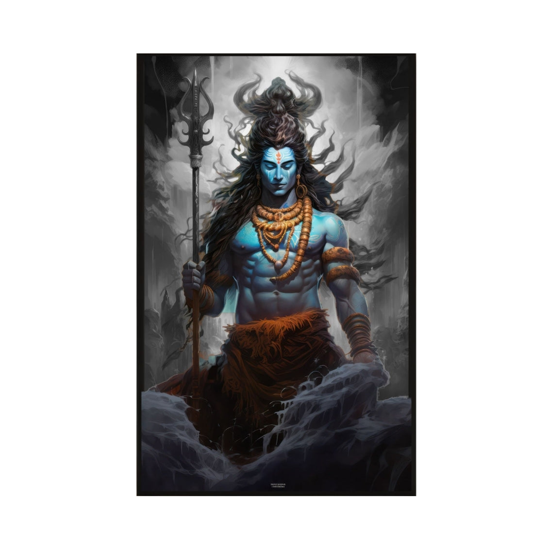 Shiva with Trident Art