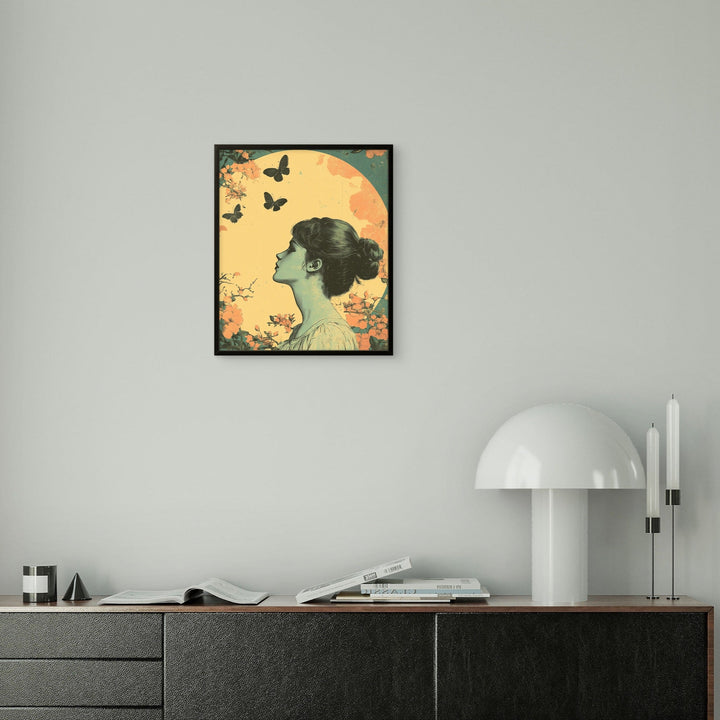 Vintage Woman with Butterfly