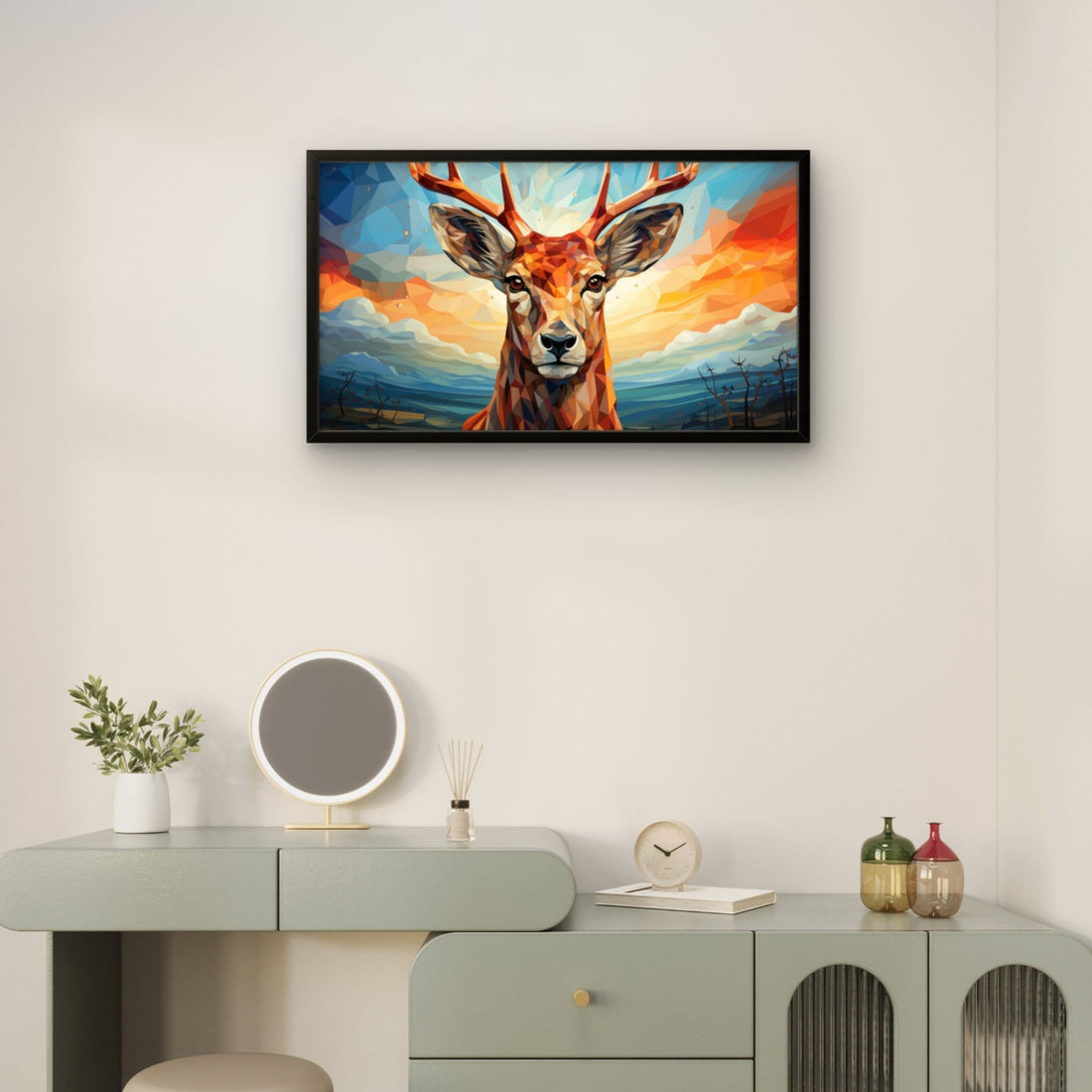 Sunset Stag Canvas