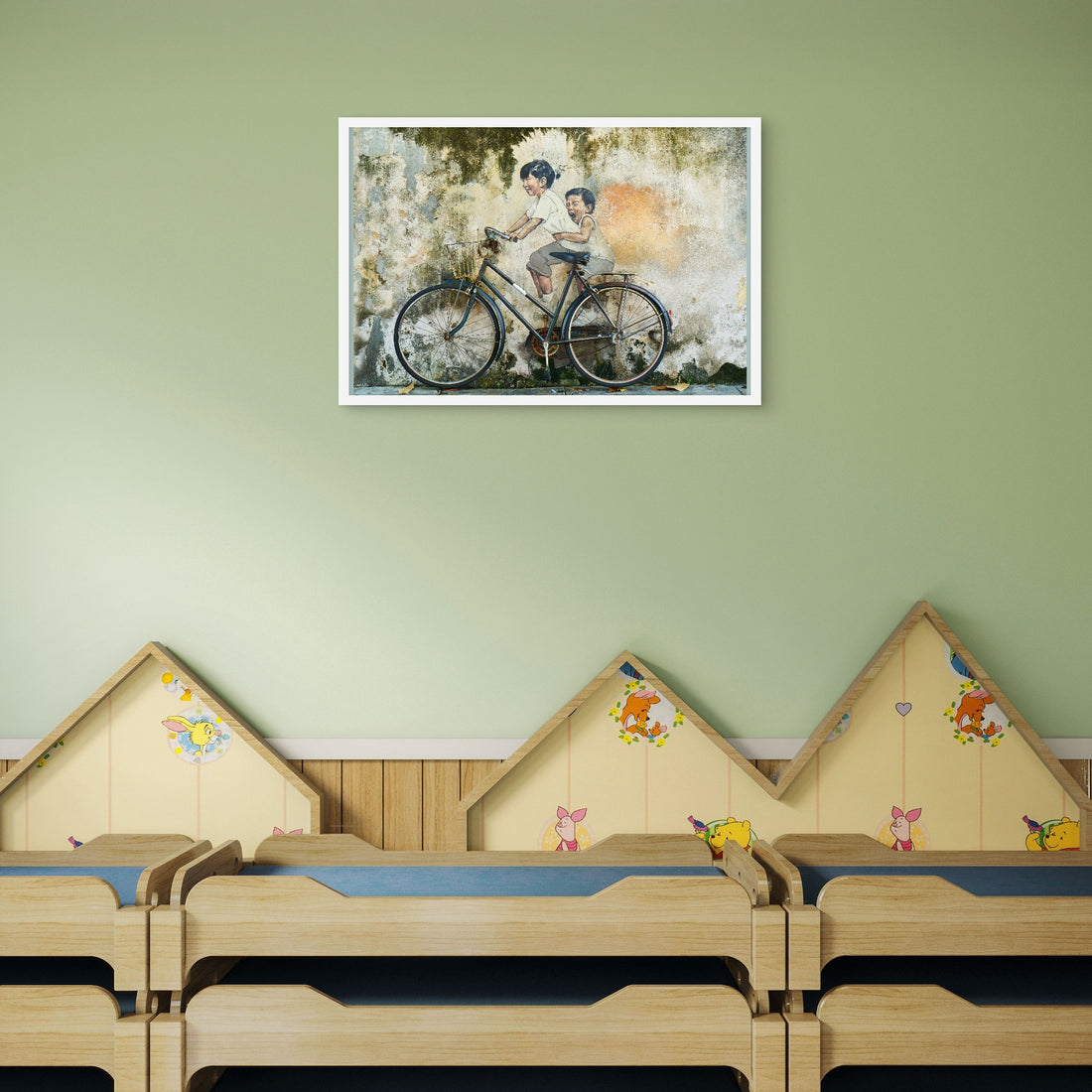 Siblings riding Bicycle