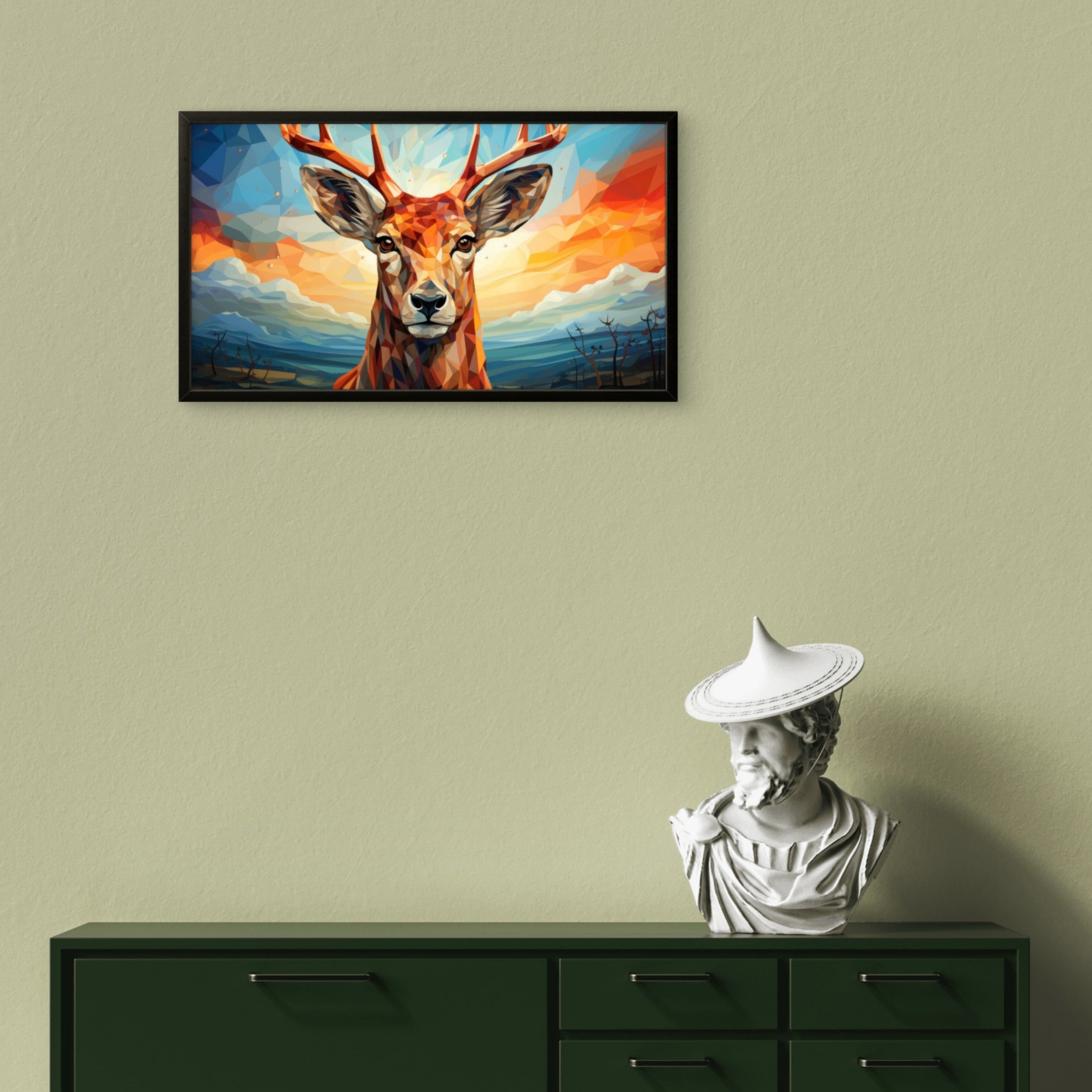 Sunset Stag Canvas