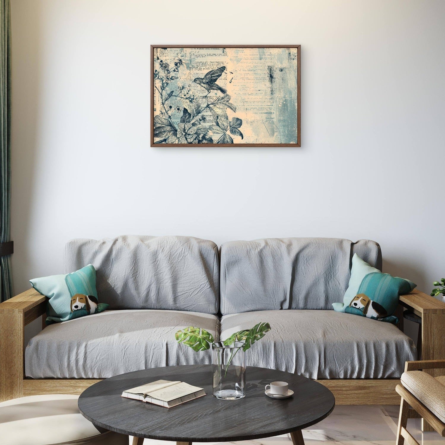 Vinatge Paper Art with Bird