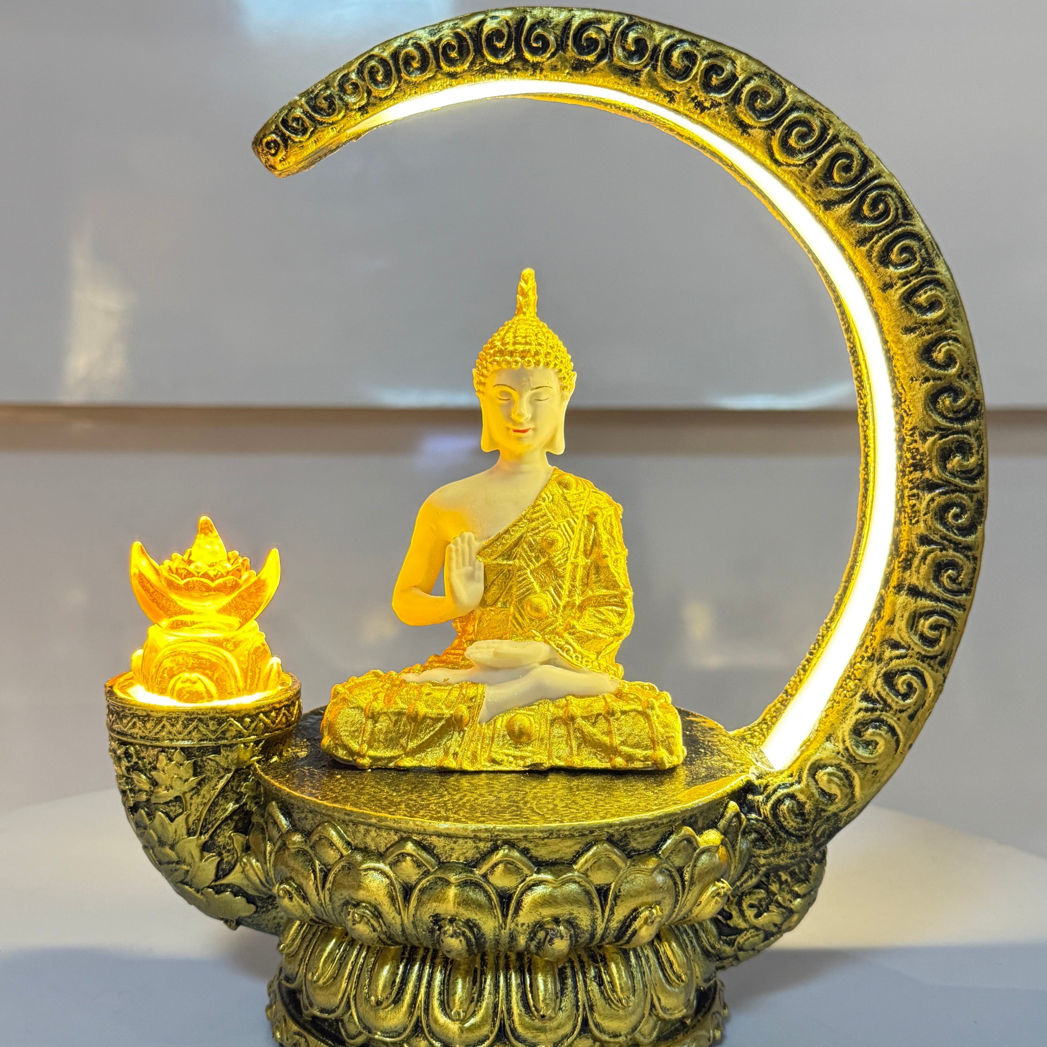Aura Golden Glow Buddha Lamp