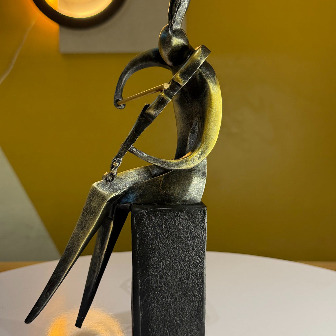 Clay Golden Finish Violin Man