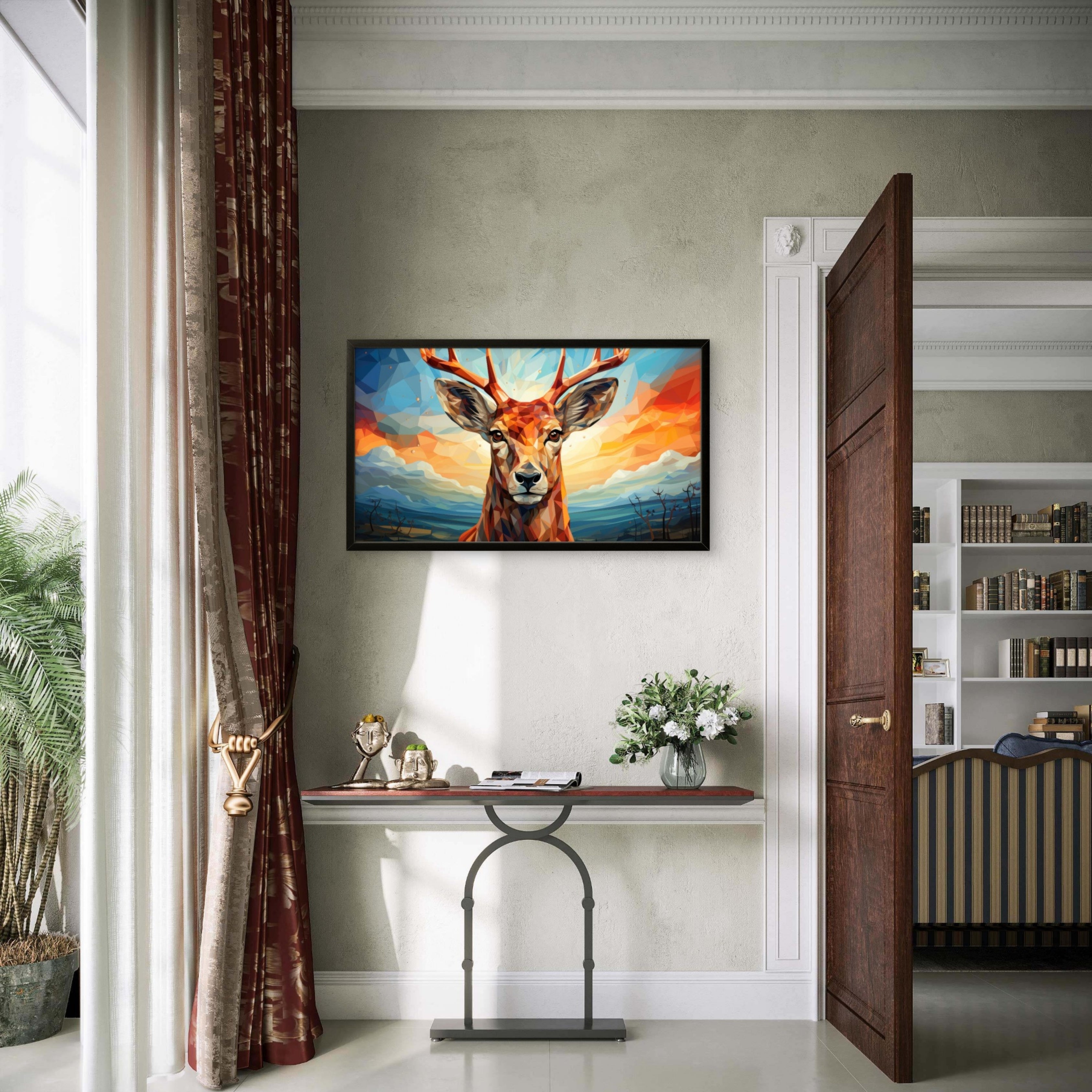 Sunset Stag Canvas