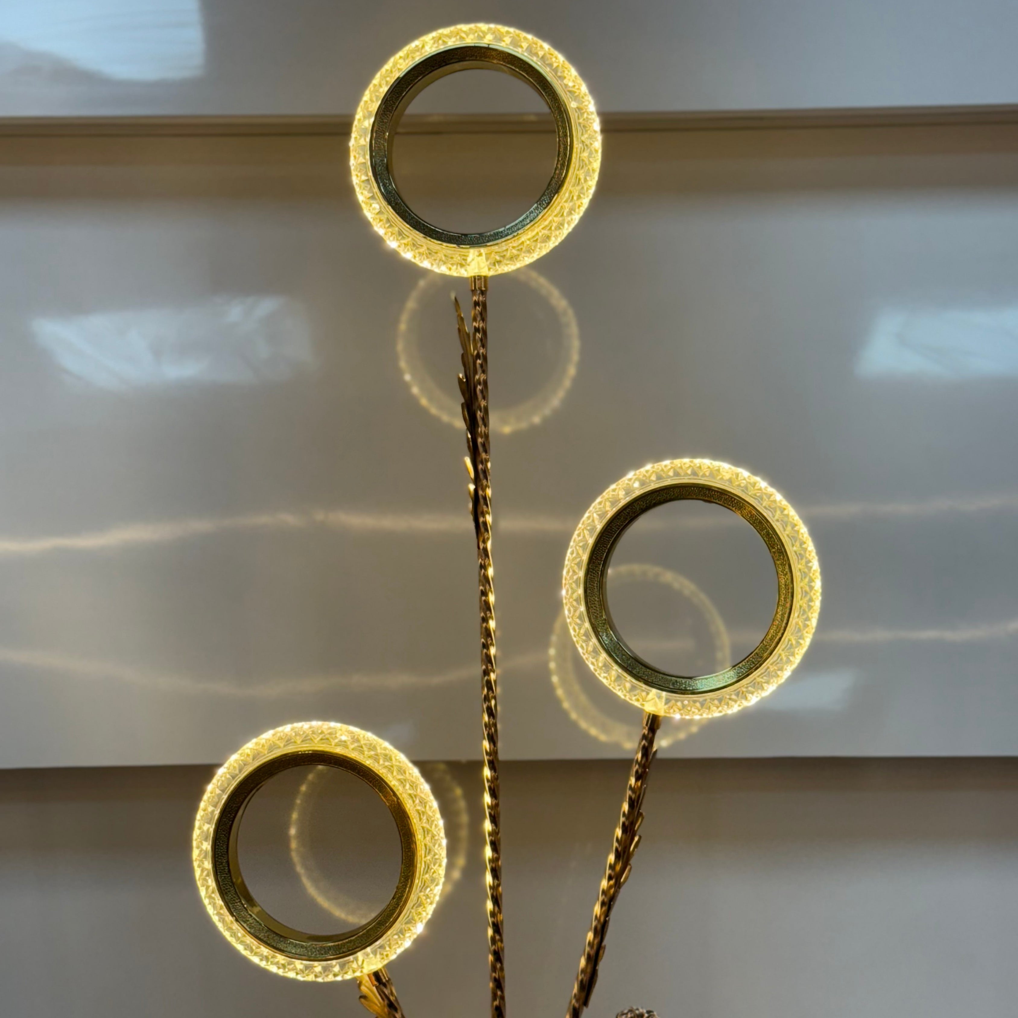 Aura Rings Gold Floor Lamp
