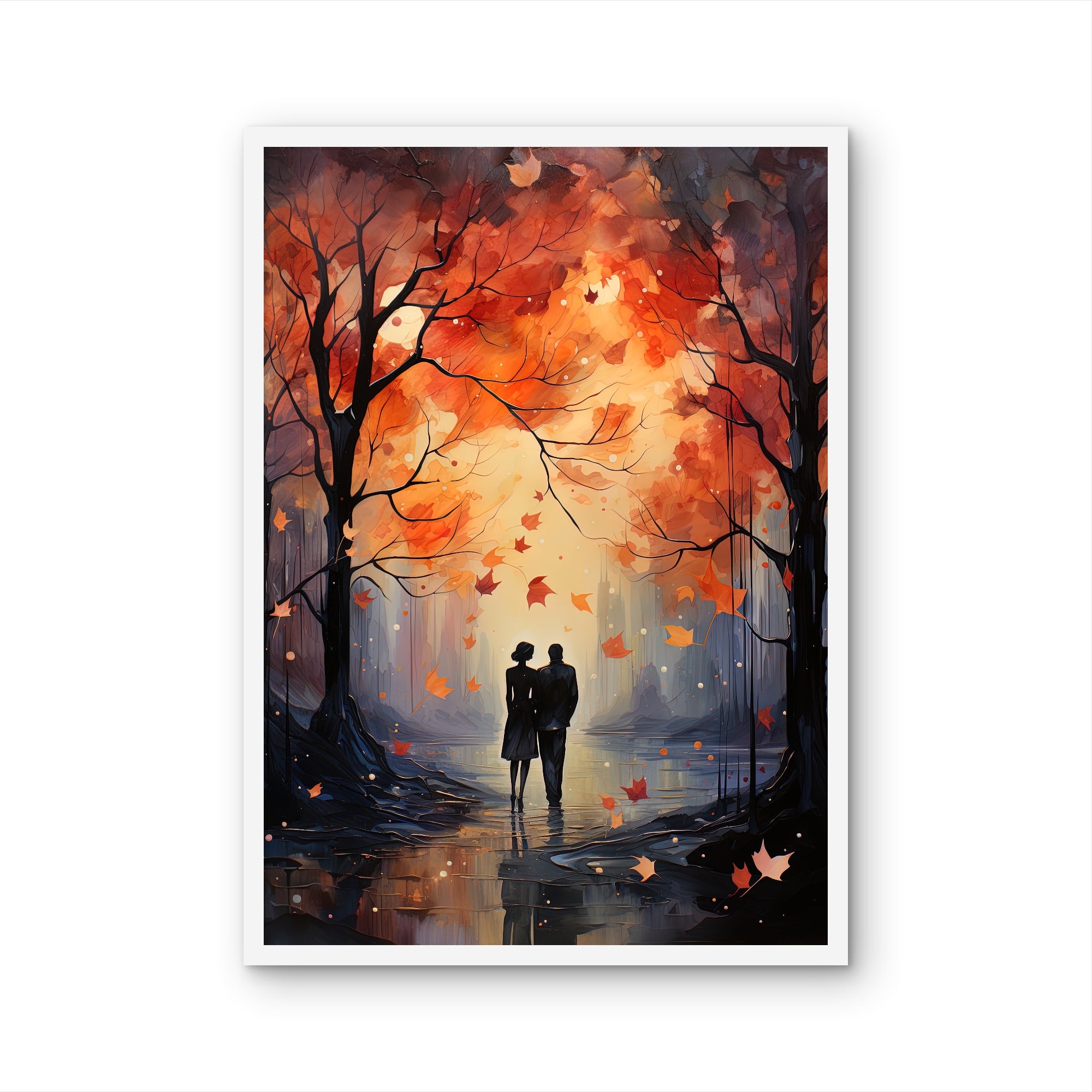 Couple Walking Art Portrait