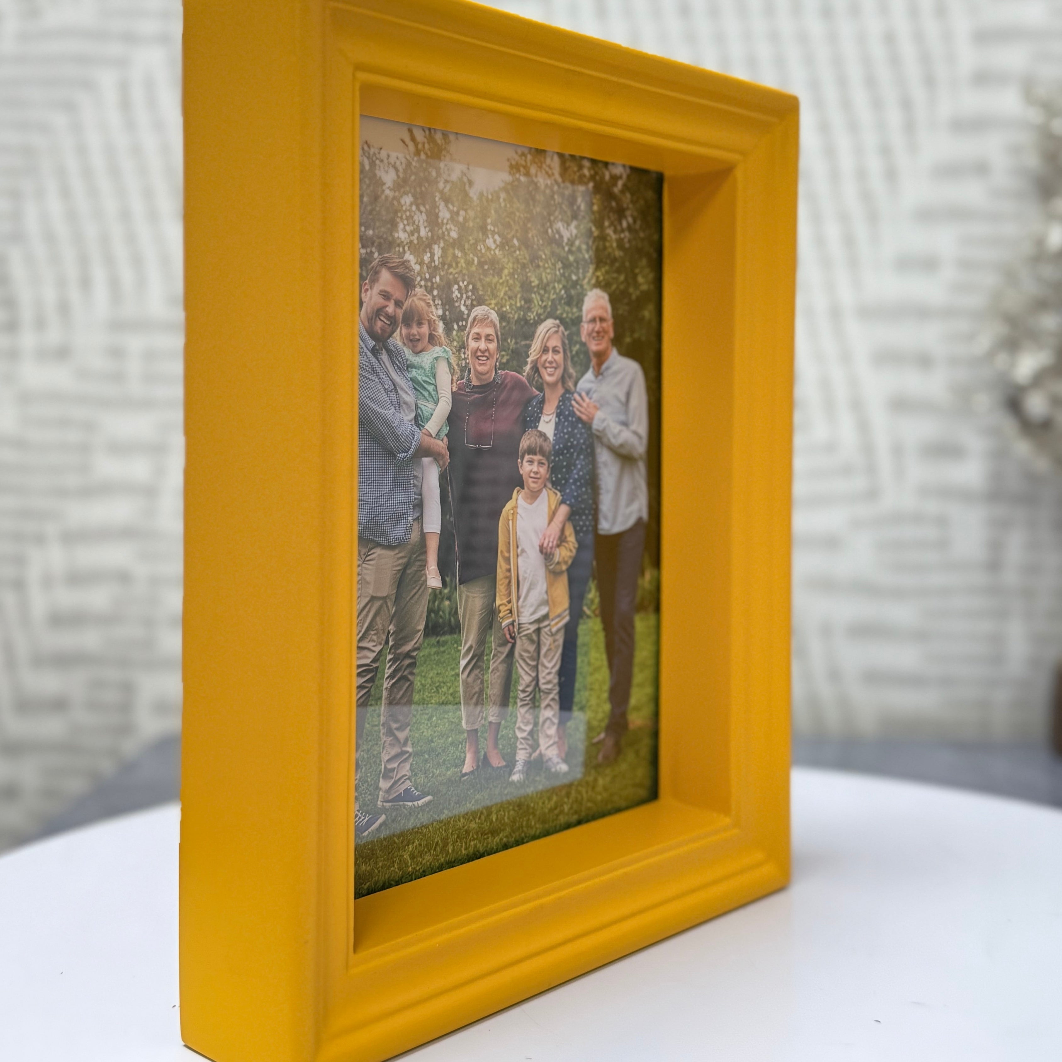 Bright Yellow 3D Photo Frame