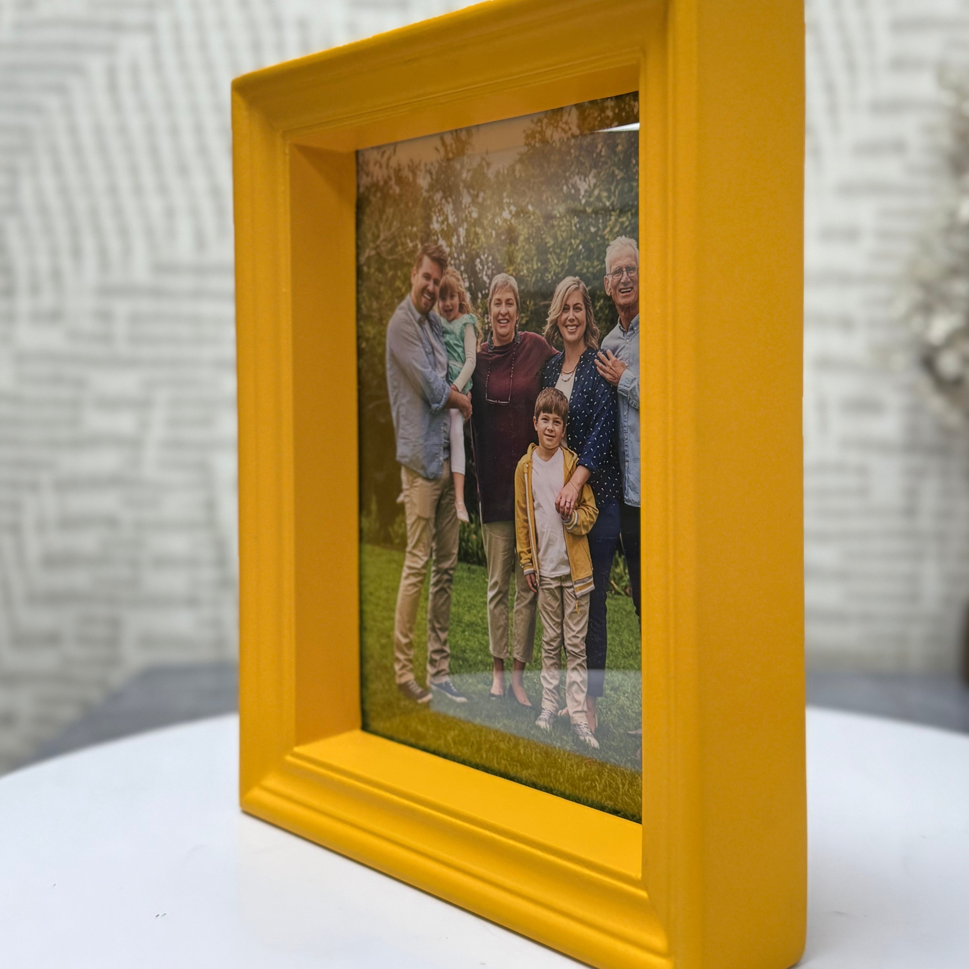 Bright Yellow 3D Photo Frame