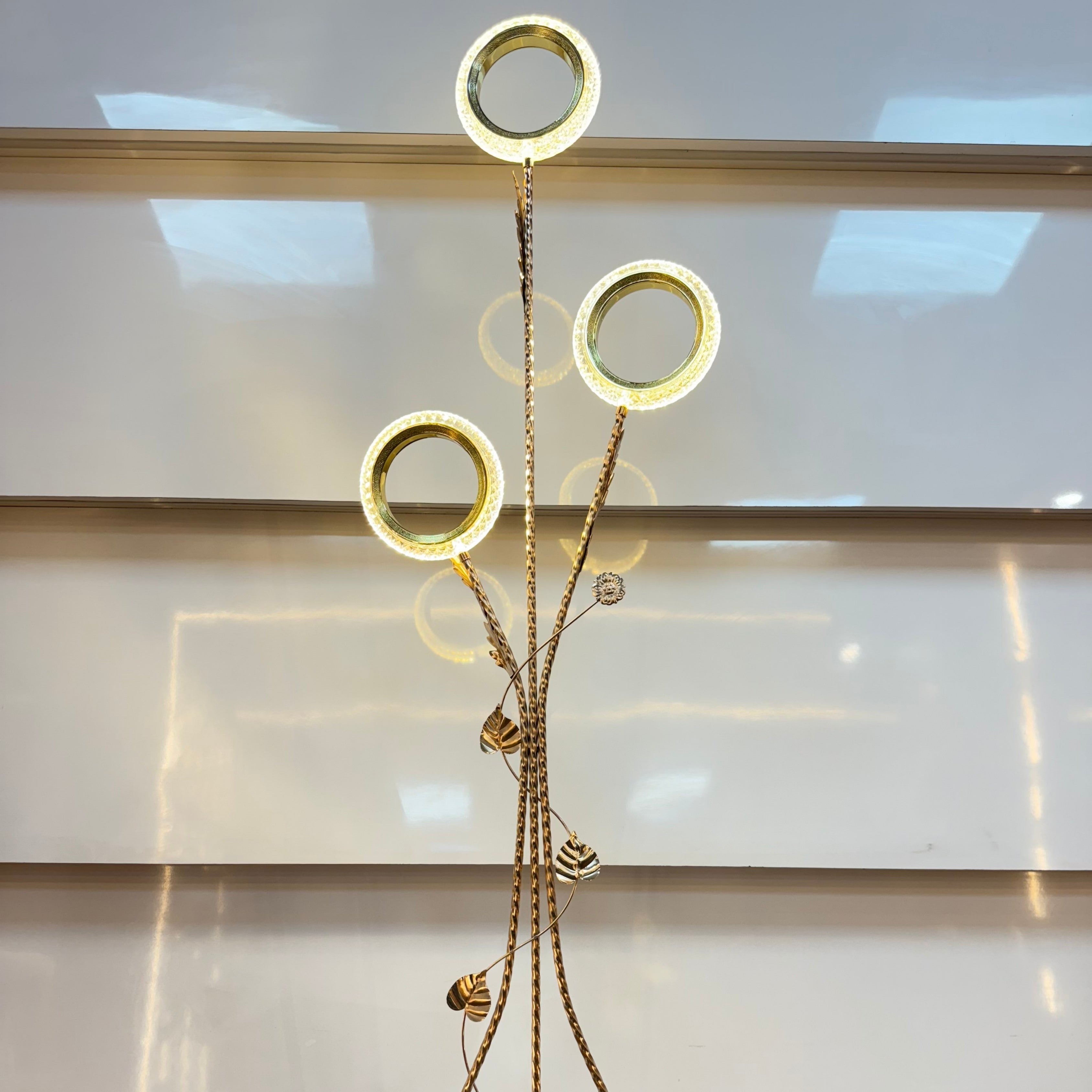 Aura Rings Gold Floor Lamp