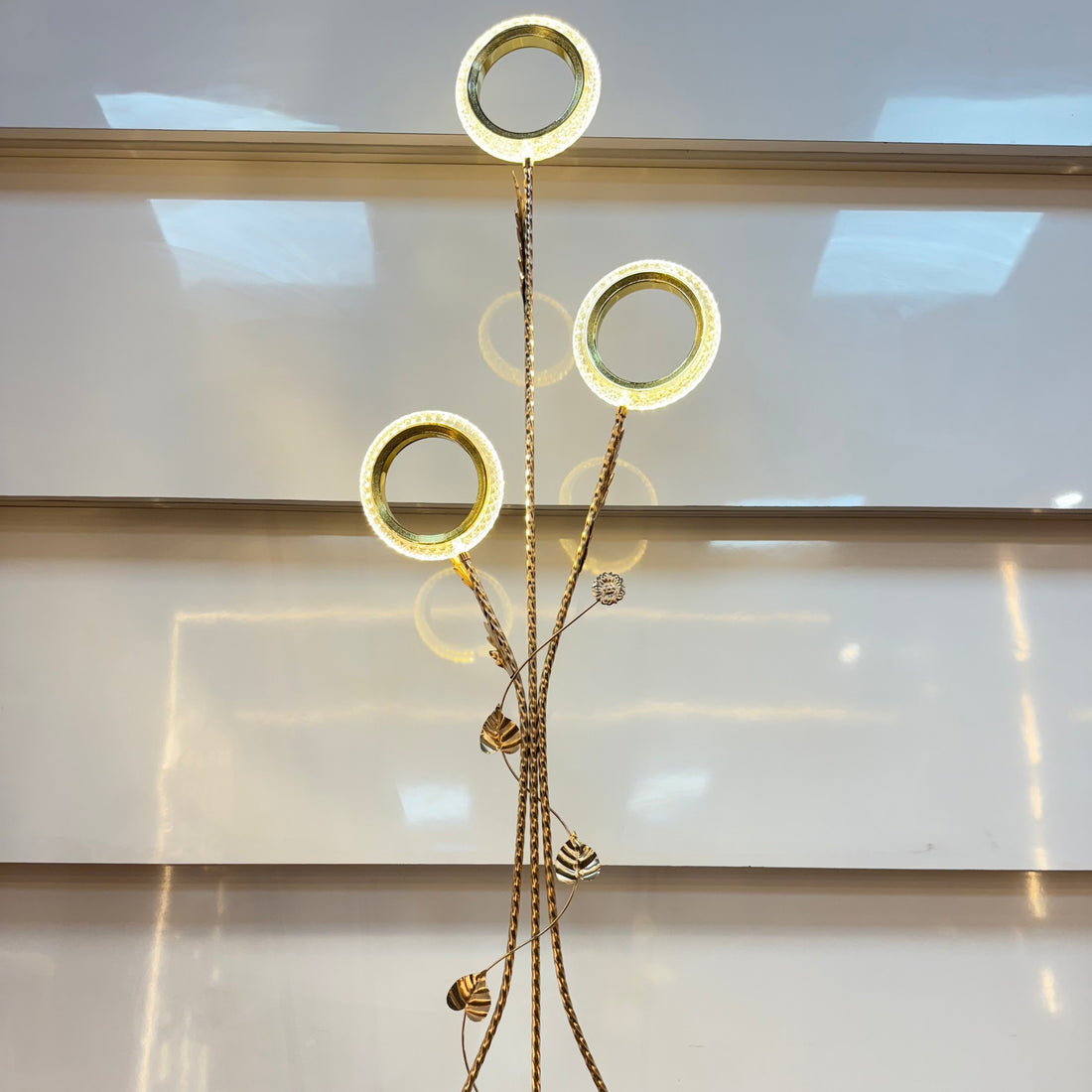Aura Rings Gold Floor Lamp