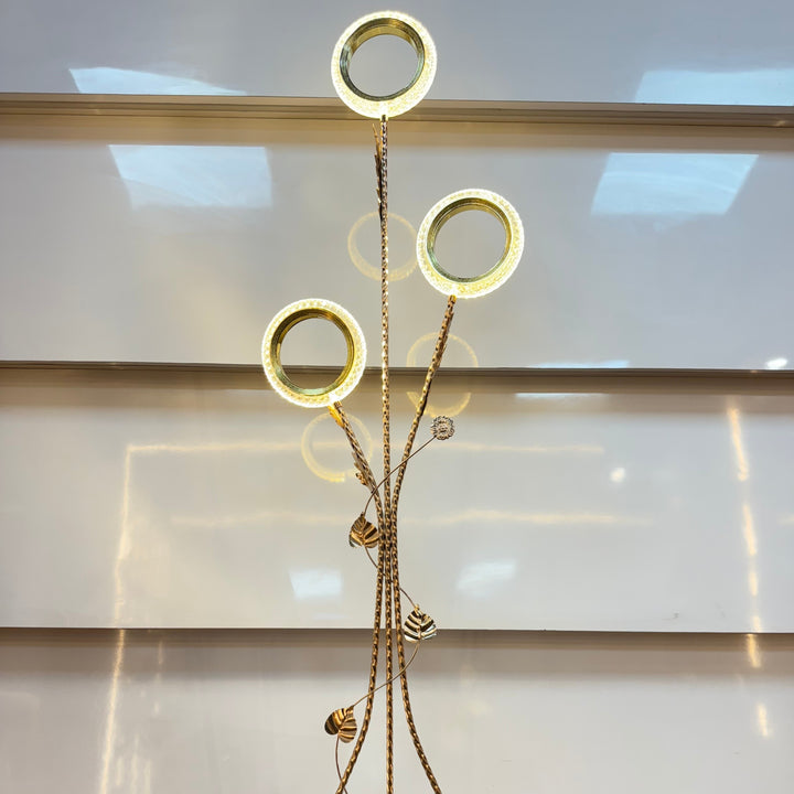 Aura Rings Gold Floor Lamp