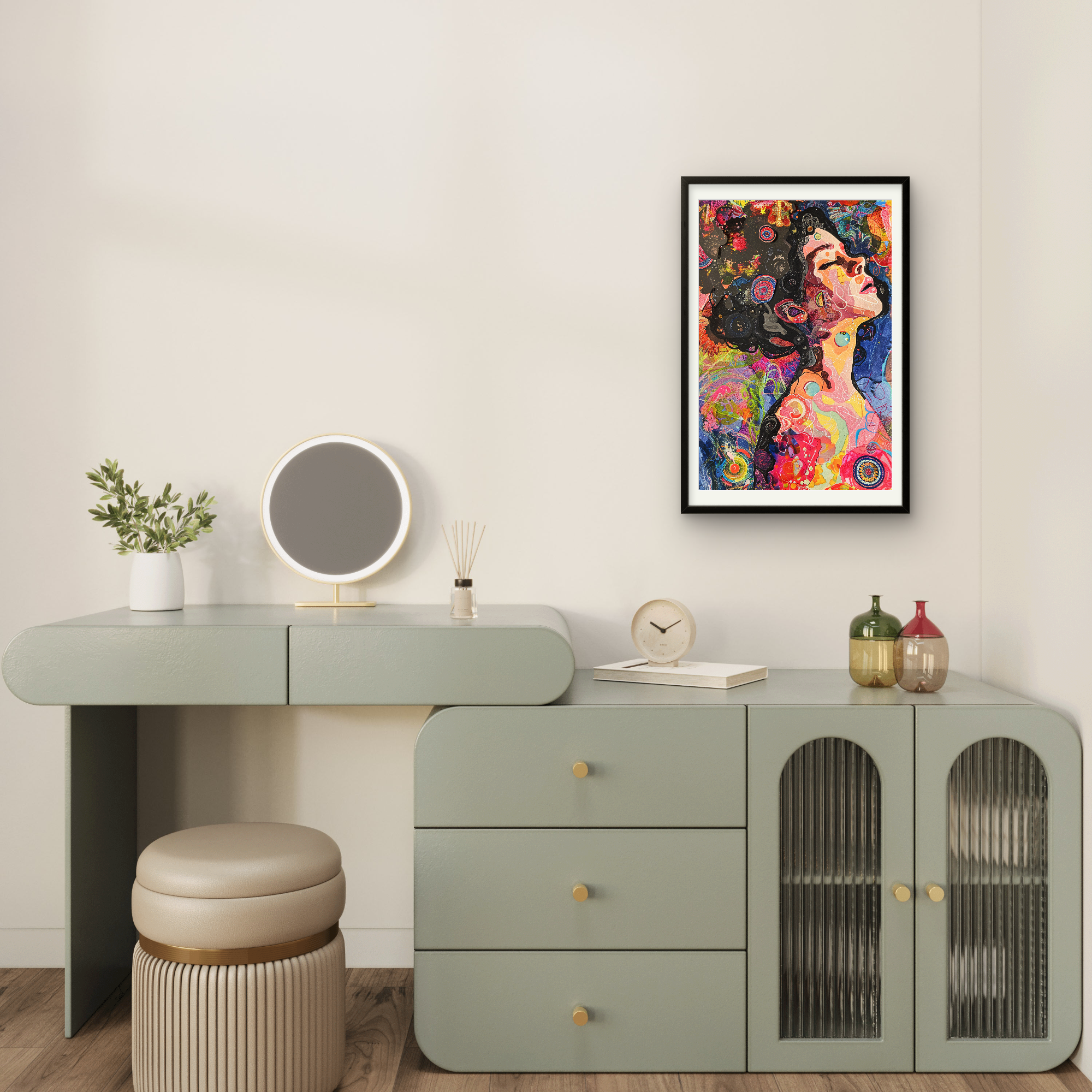 Girl Colourful Art Portrait