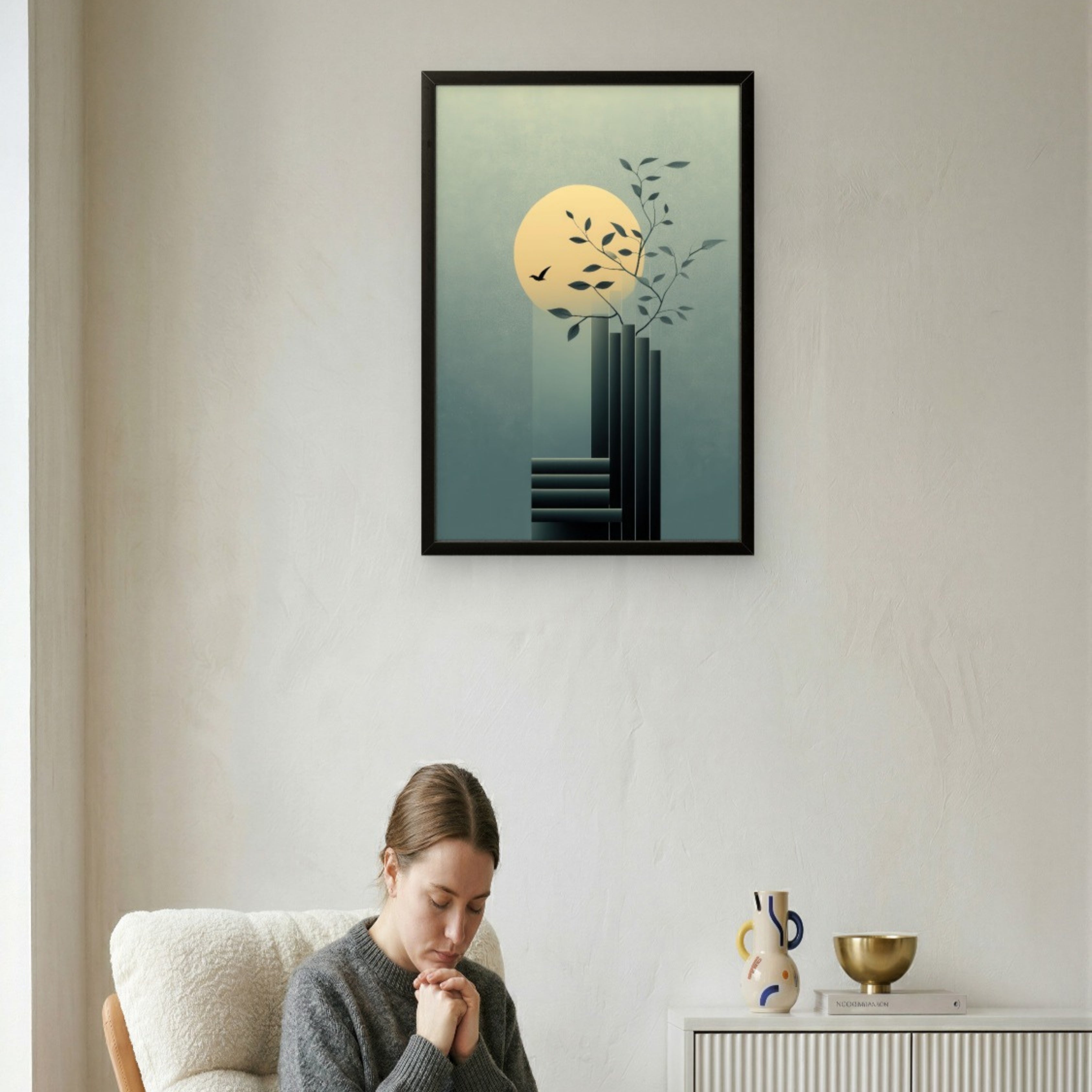 Moonlight Lunar calm Serenity Canvas