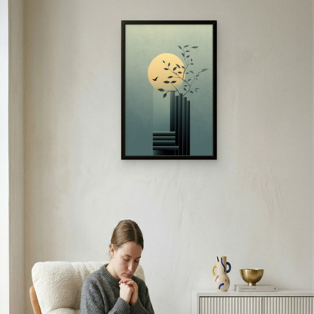 Moonlight Lunar calm Serenity Canvas