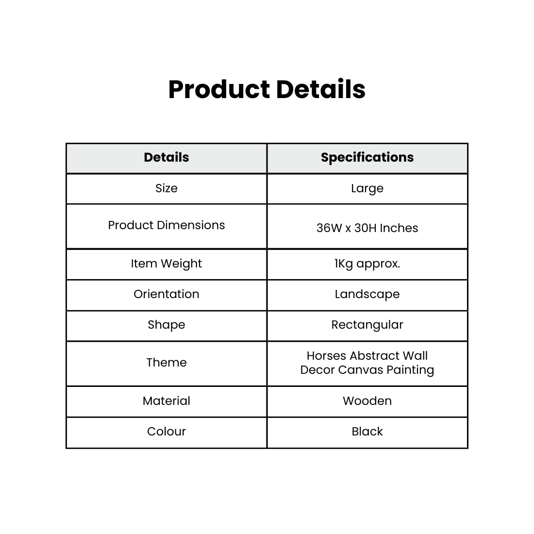 Black and White Horses Art