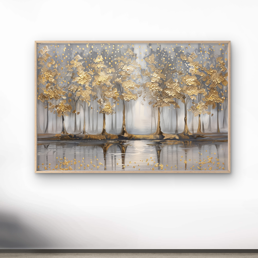 Lake side Trees Abstract