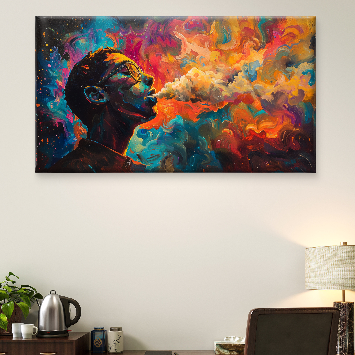 Dark Party Art Luxury Painting on Canvas