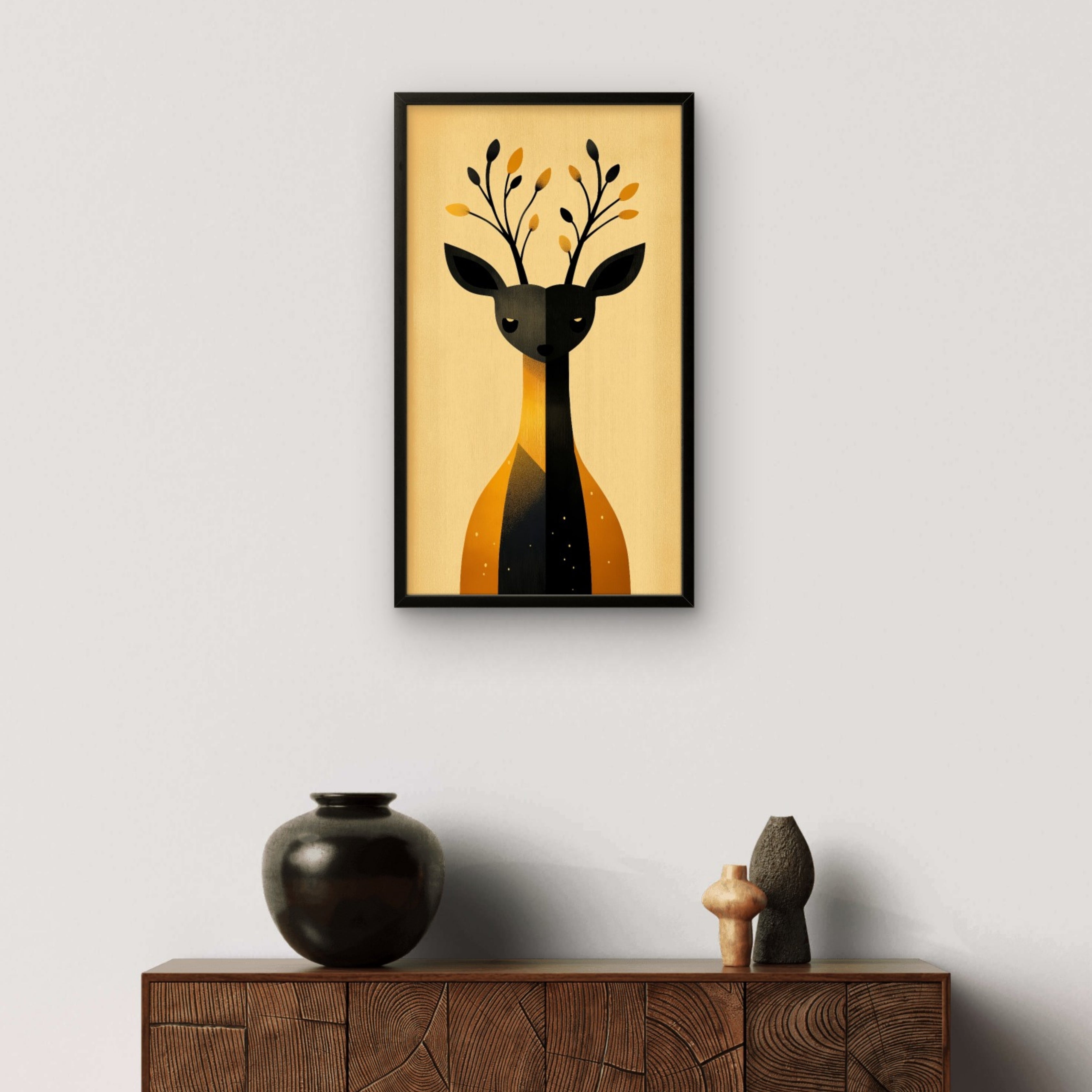 Golden Forest Deer Canvas