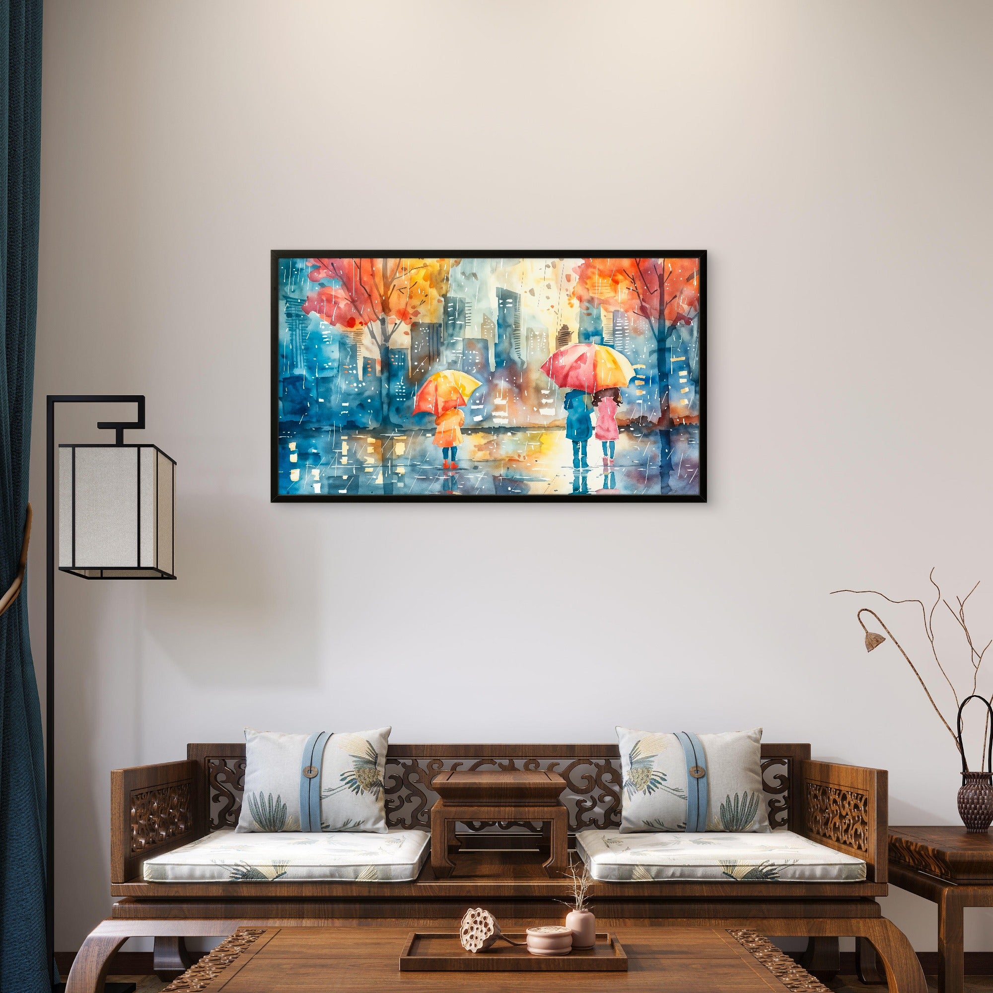 Waterpaint Rainy Abstract - Frugal Carts